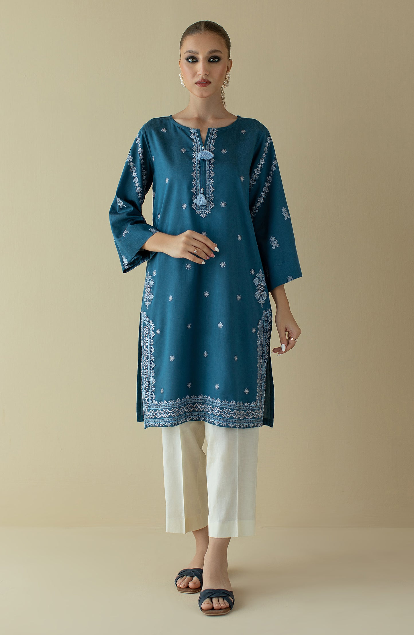NRHC-140 TEAL PAPER COTTON SCSHIRT READY TO WEAR SHIRT