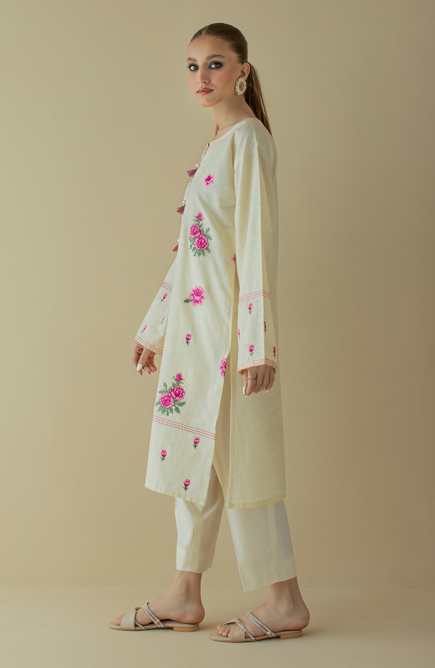 NRHC-150/S CREAM JACQUARD SCSHIRT READY TO WEAR SHIRT