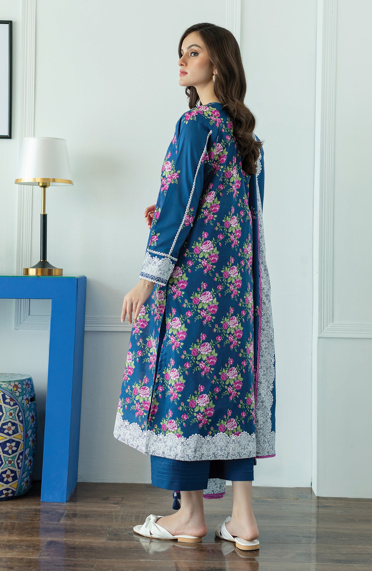 OTL-23-015/S BLUE LAWN  READY TO WEAR SHIRT DUPATTA PANTS