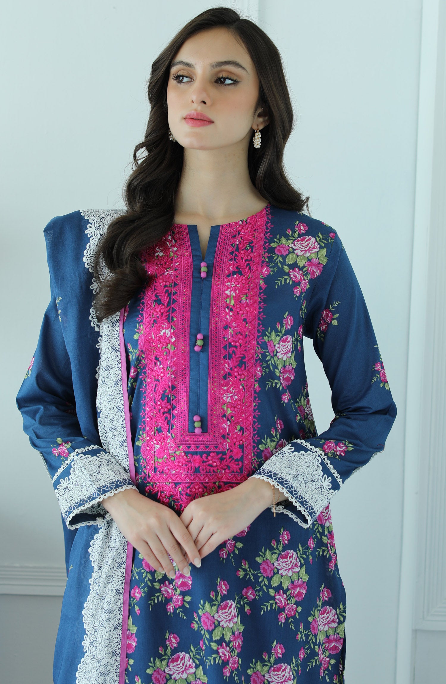 OTL-23-015/S BLUE LAWN  READY TO WEAR SHIRT DUPATTA PANTS