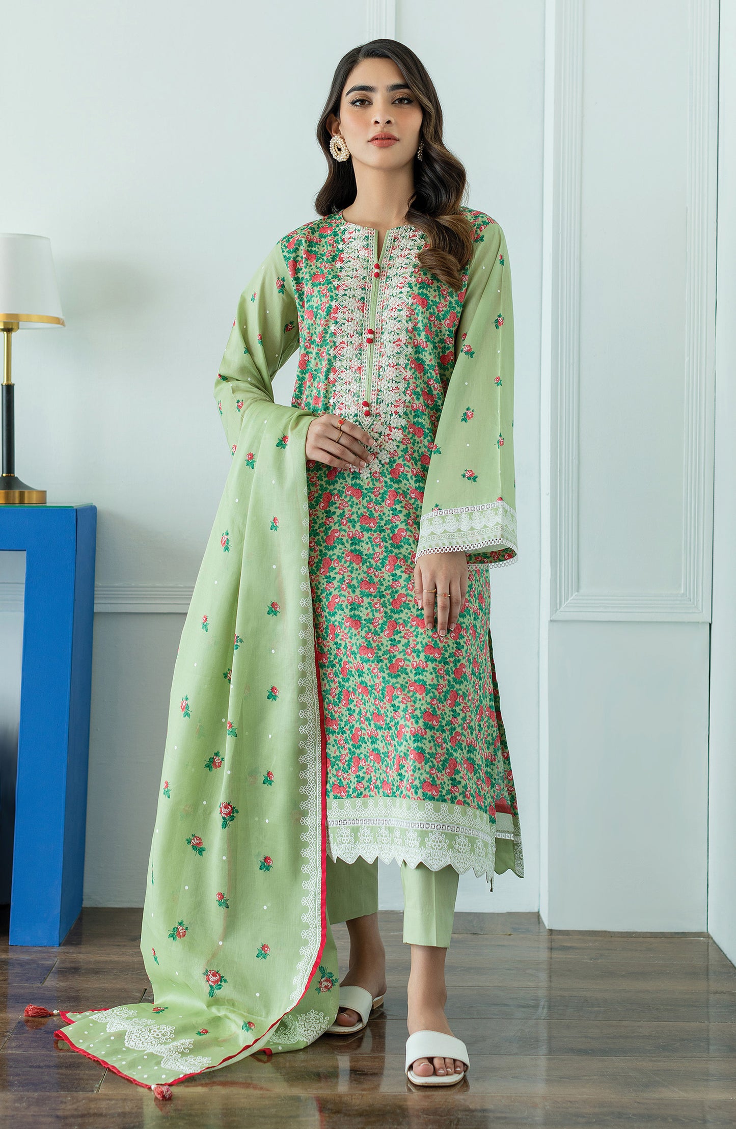 OTL-23-013/S GREEN LAWN  READY TO WEAR SHIRT DUPATTA PANTS
