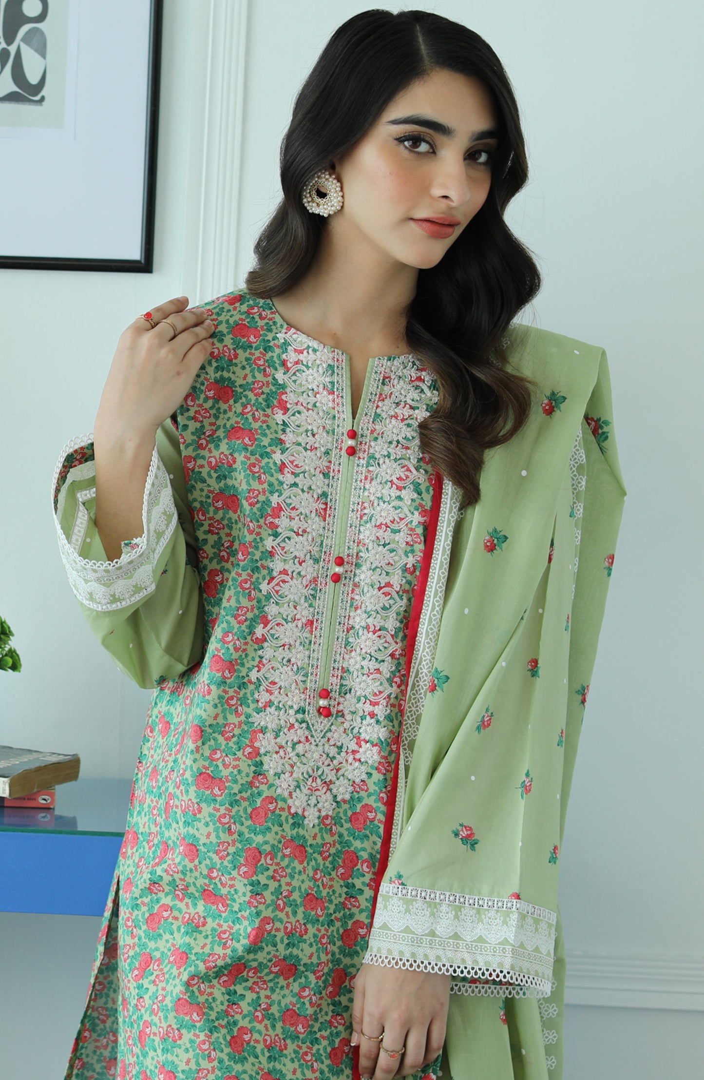 OTL-23-013/S GREEN LAWN  READY TO WEAR SHIRT DUPATTA PANTS