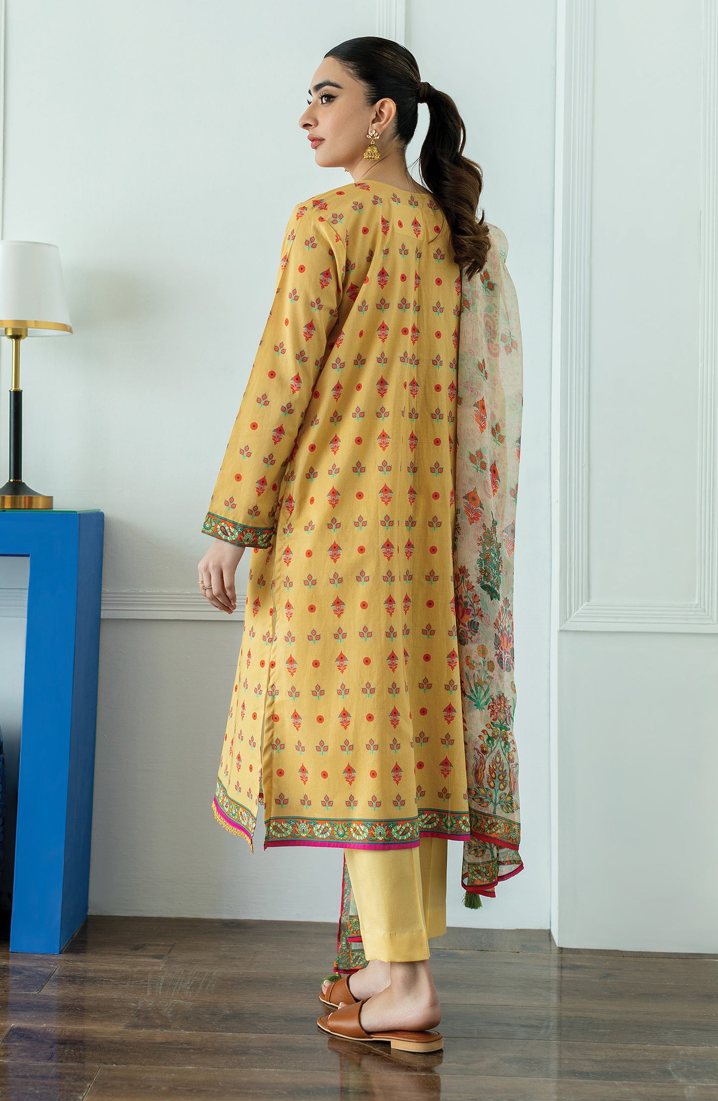 OTL-23-029/S BEIGE LAWN  READY TO WEAR SHIRT DUPATTA PANTS