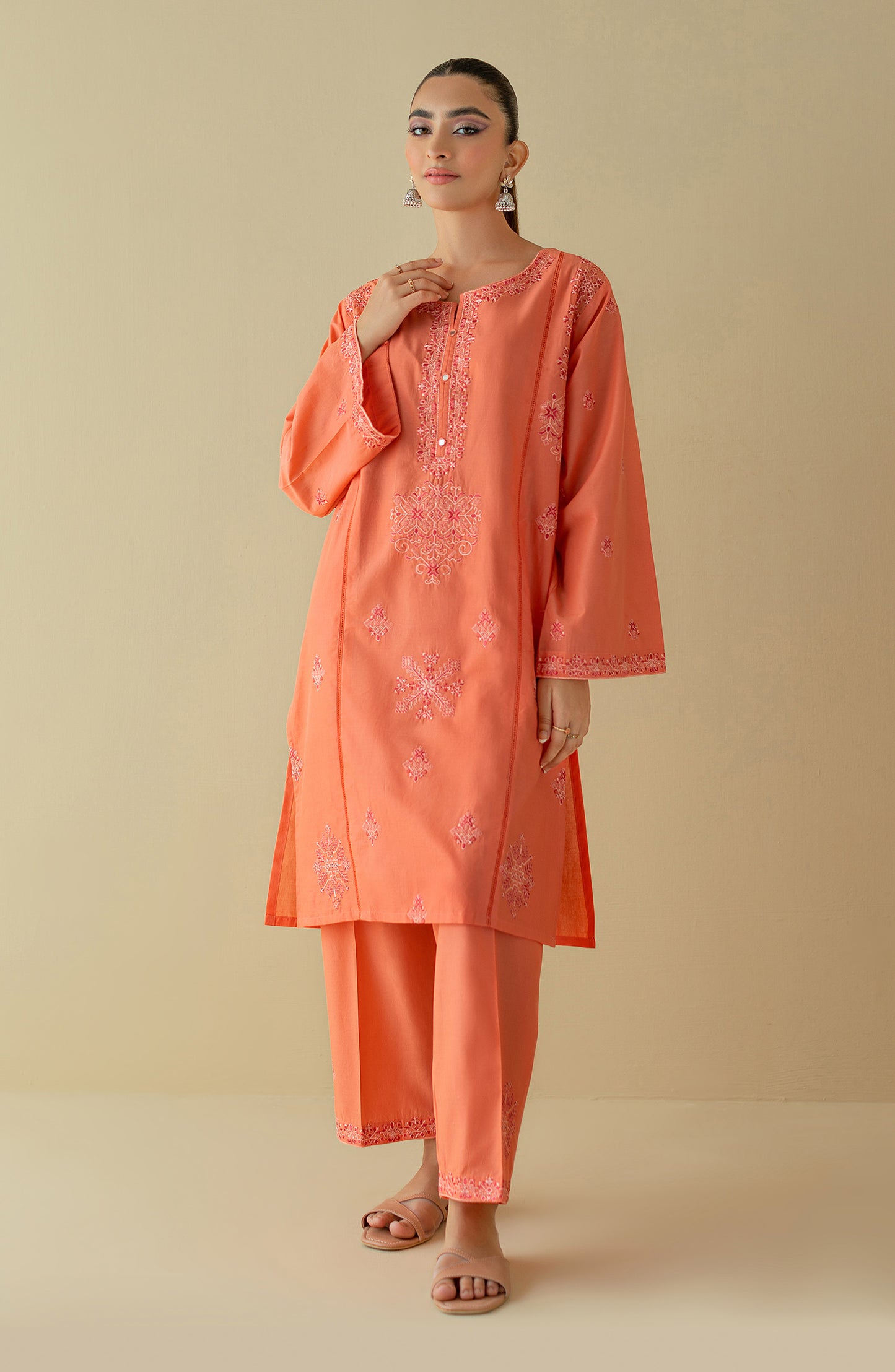 NRHC-163/S PEACH CAMBRIC  READY TO WEAR SHIRT PANTS