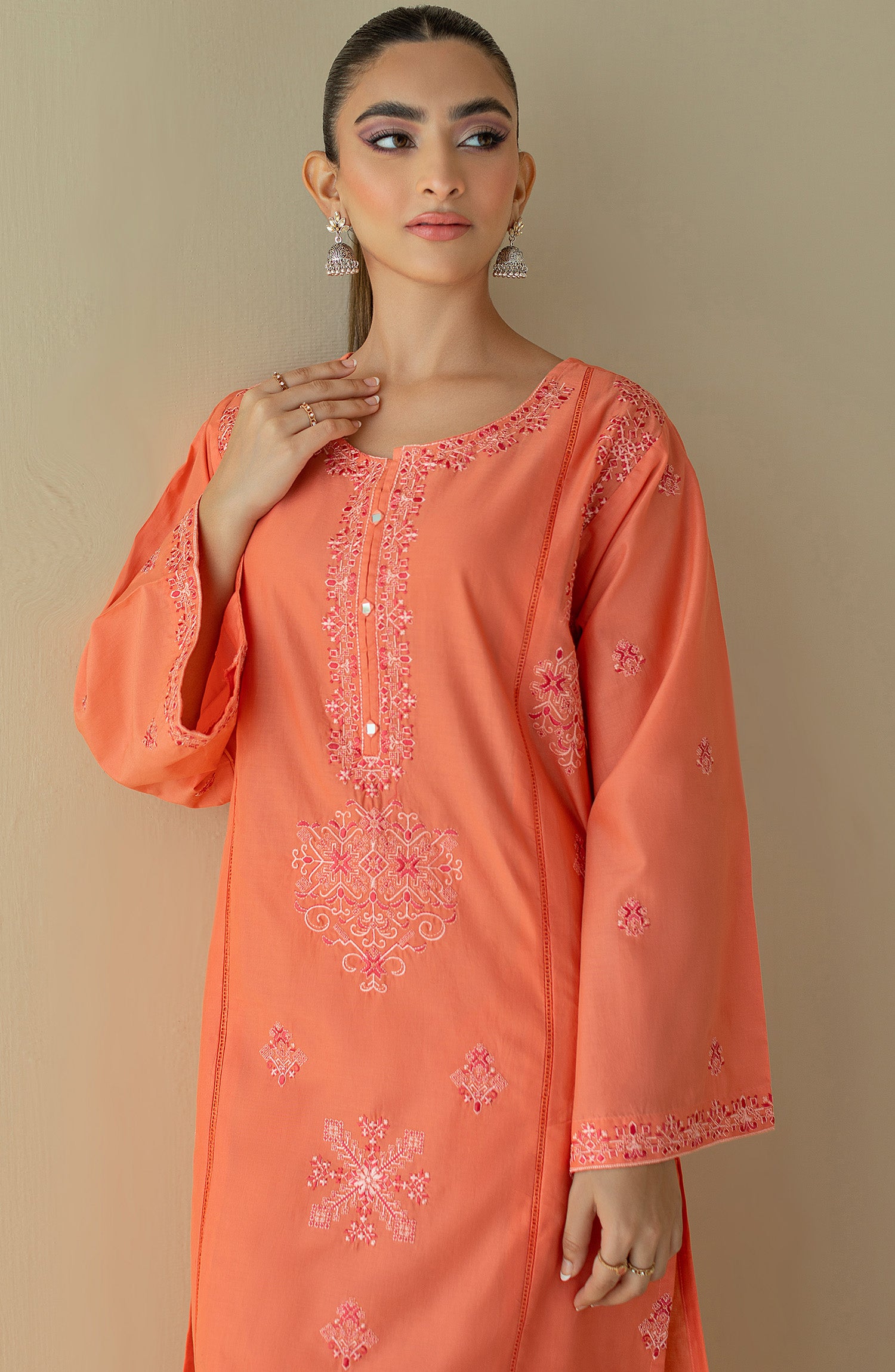 NRHC-163/S PEACH CAMBRIC  READY TO WEAR SHIRT PANTS