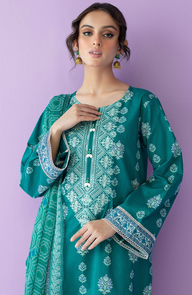 NRDS-23-019/U GREEN LAWN  UNSTITCHED SHIRT DUPATTA