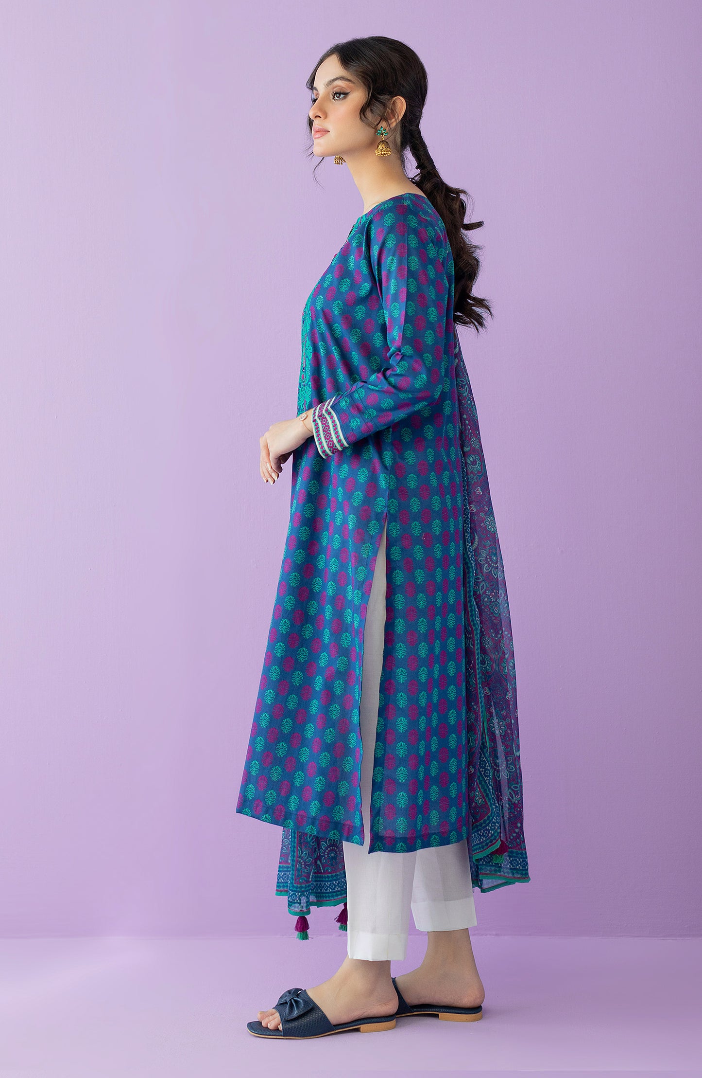 NRDS-23-018/S BLUE LAWN  READY TO WEAR SHIRT DUPATTA