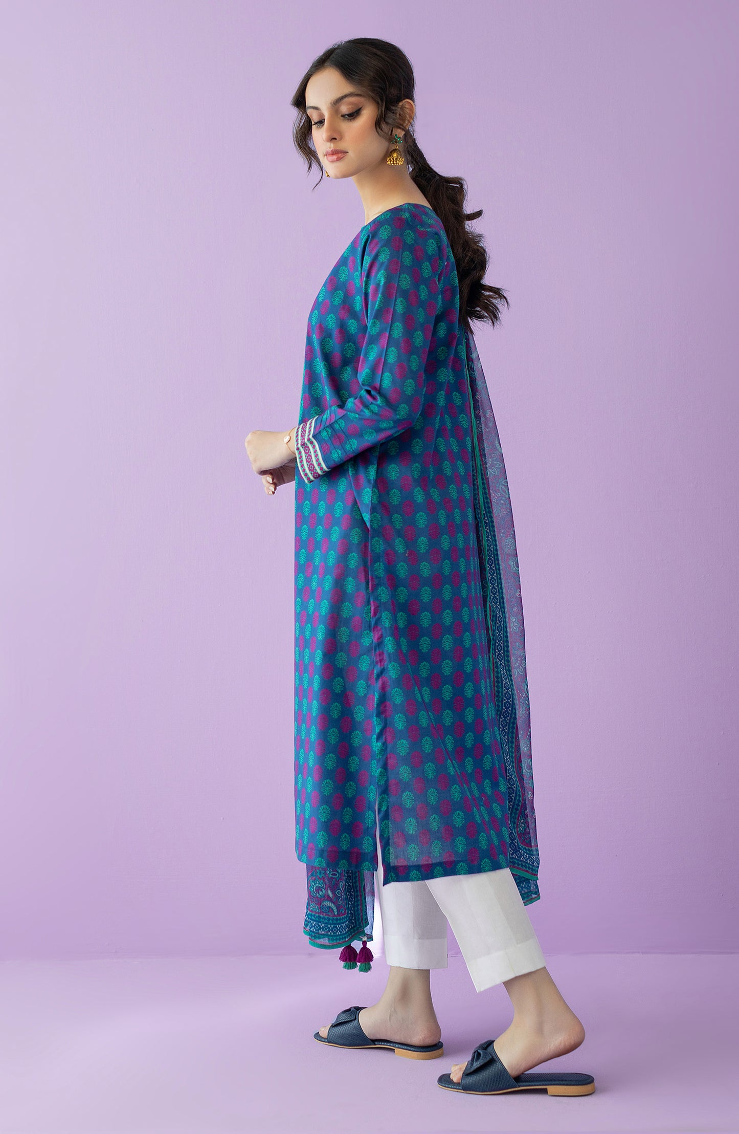 NRDS-23-018/S BLUE LAWN  READY TO WEAR SHIRT DUPATTA