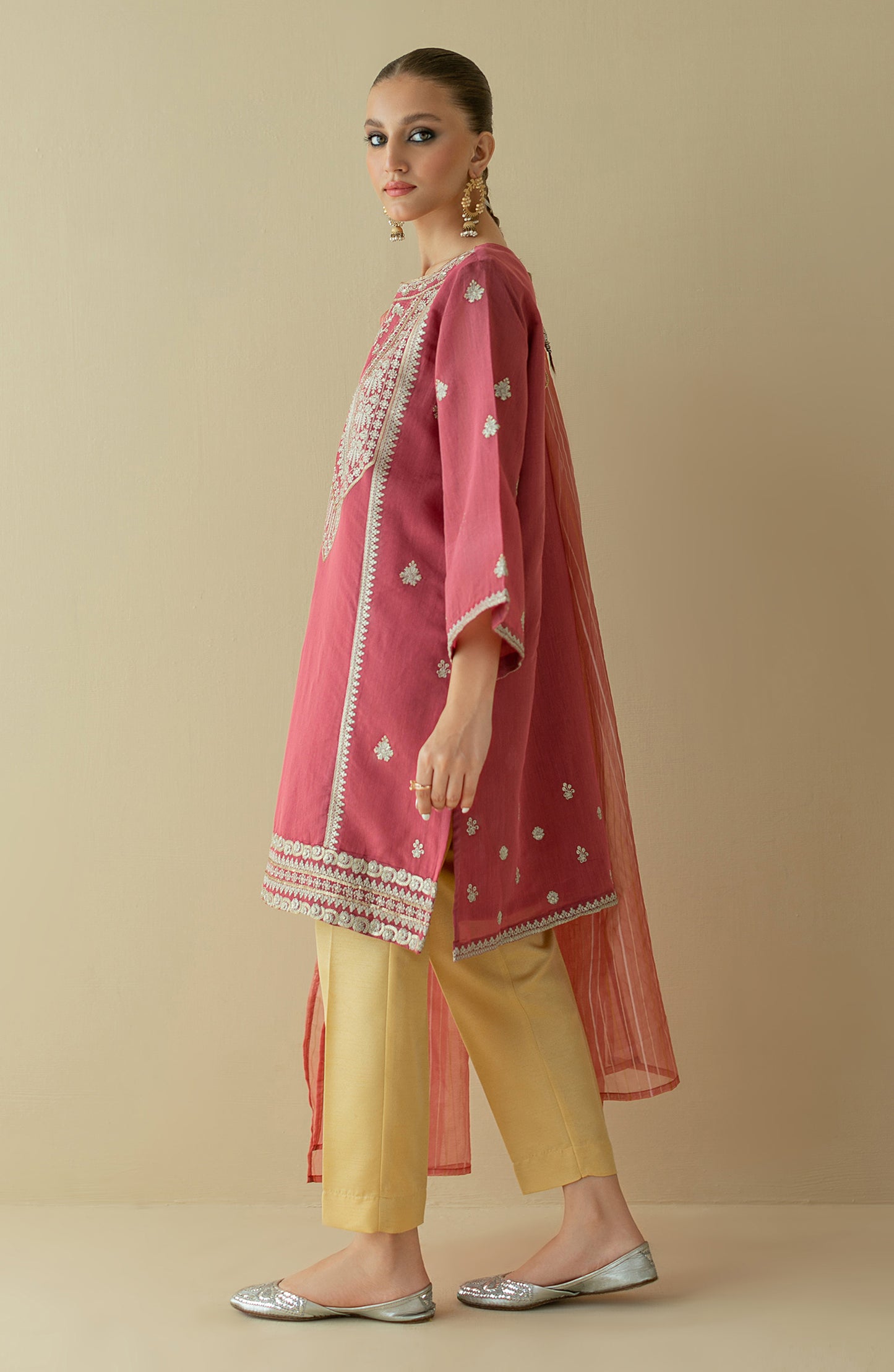 NRF-66/S PINK FANCY  READY TO WEAR SHIRT DUPATTA PANTS