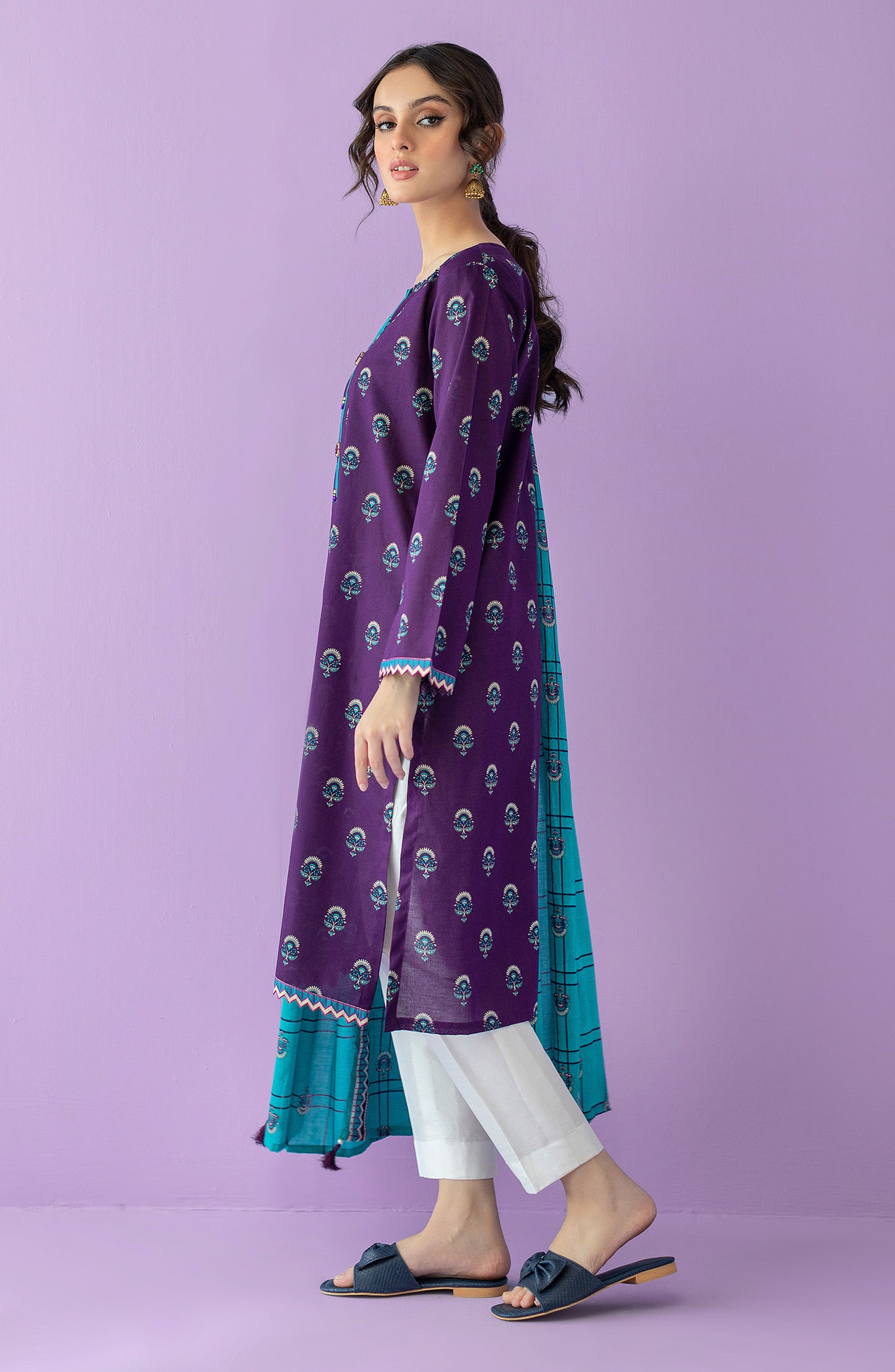 NRDS-23-034/S PURPLE LAWN  READY TO WEAR SHIRT DUPATTA