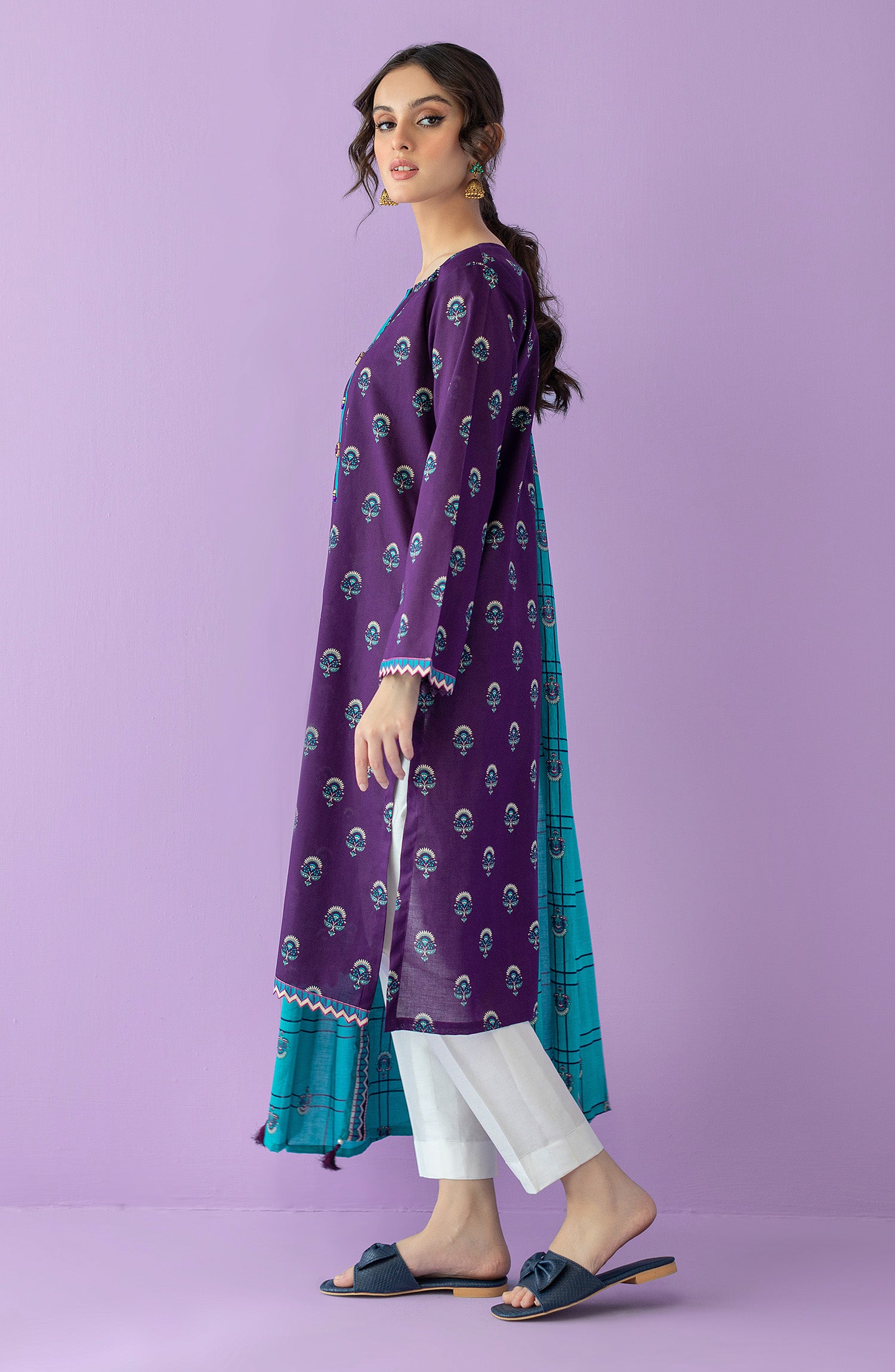 NRDS-23-034/S PURPLE LAWN  READY TO WEAR SHIRT DUPATTA