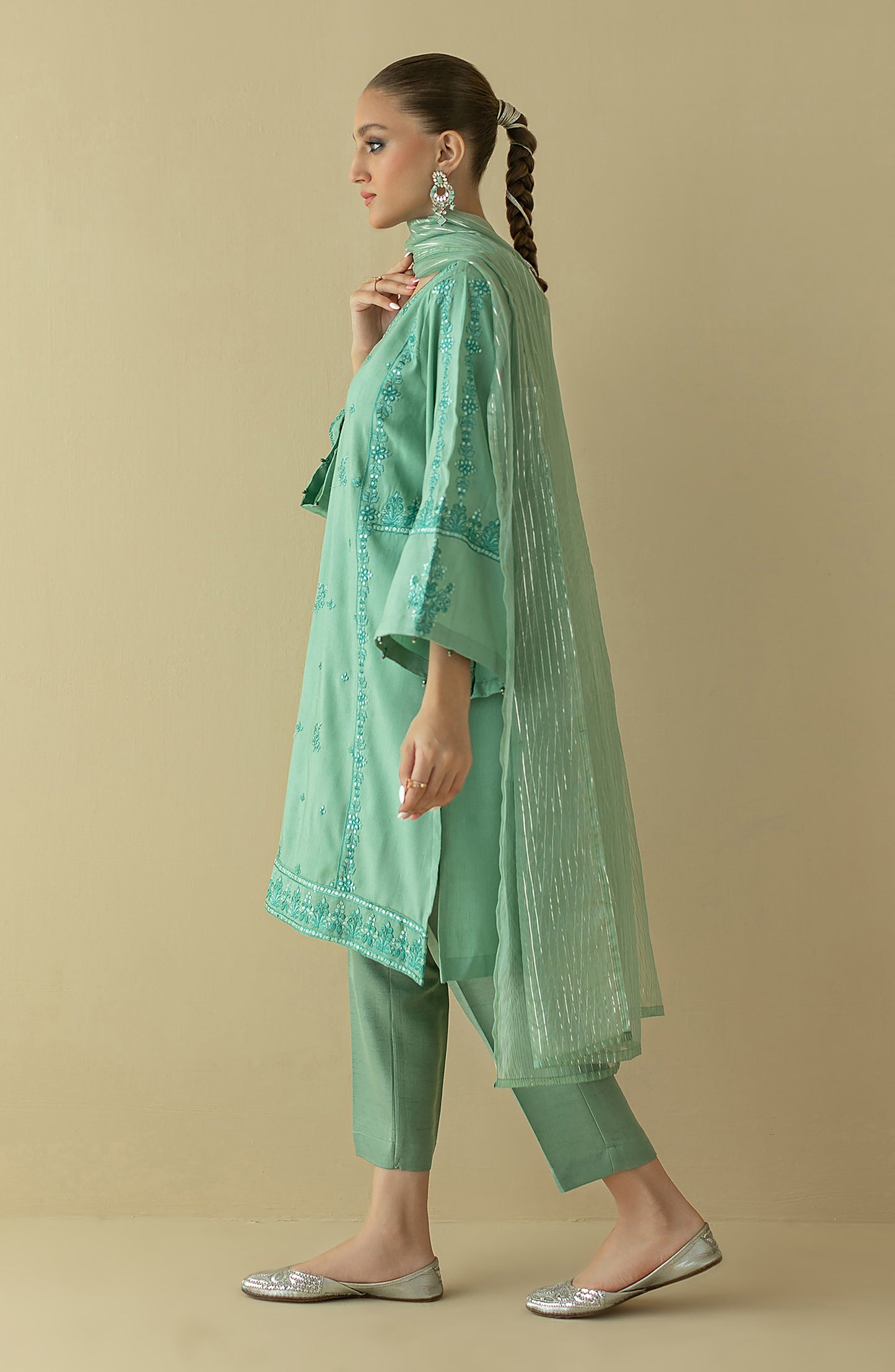 NRF-69/S PISTA FANCY  READY TO WEAR SHIRT DUPATTA PANTS