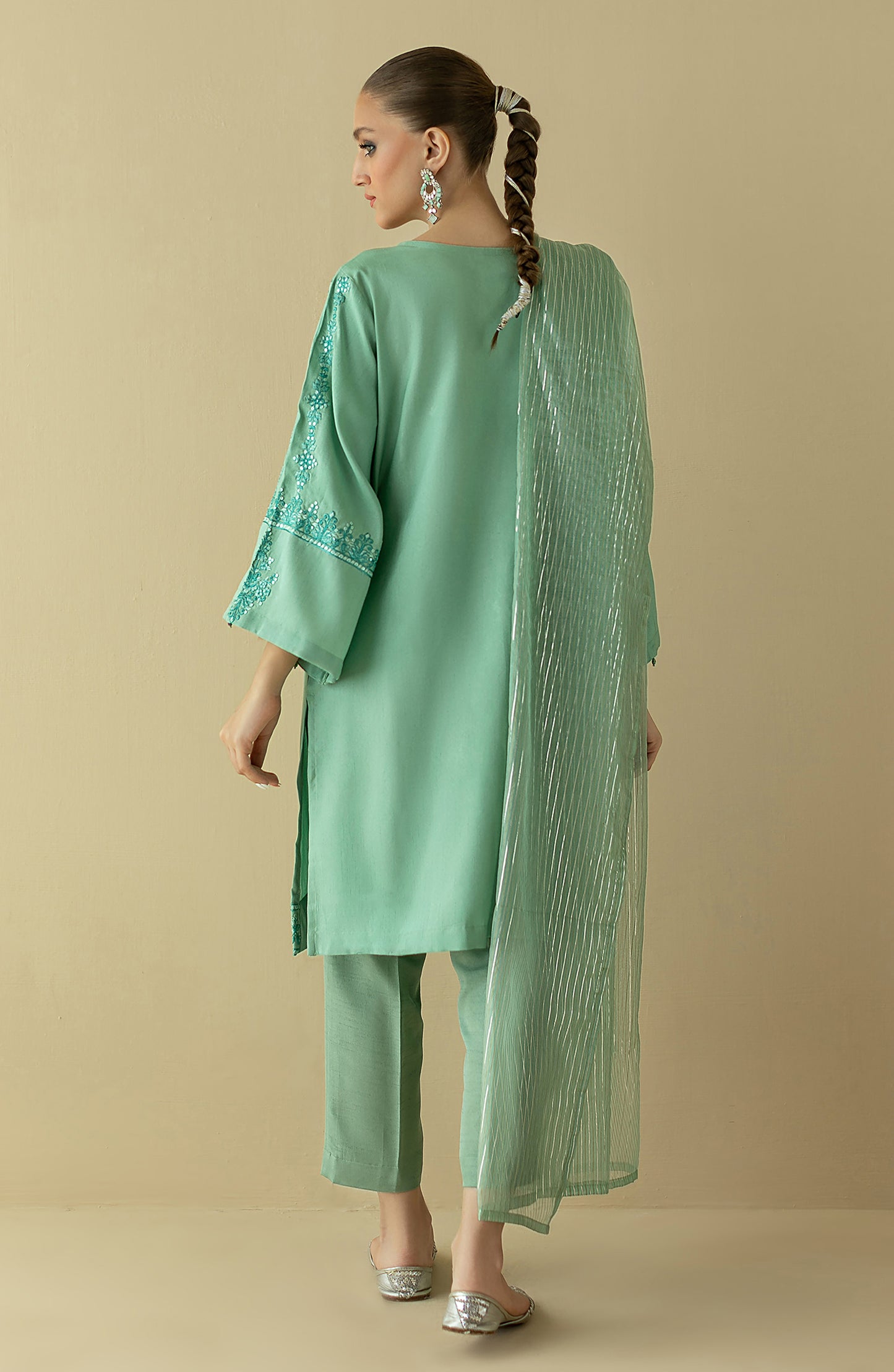 NRF-69/S PISTA FANCY  READY TO WEAR SHIRT DUPATTA PANTS