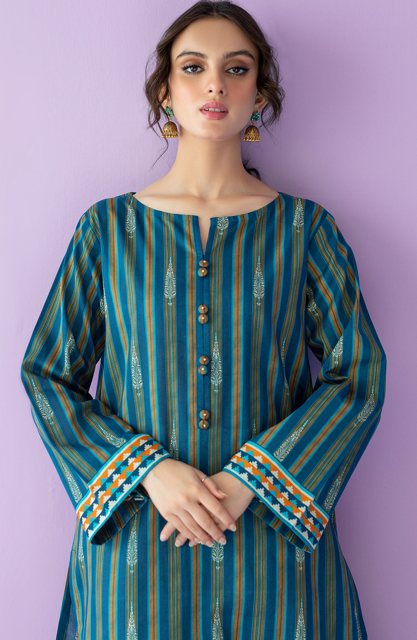 NRDS-23-030/U BLUE LAWN  UNSTITCHED SHIRT DUPATTA