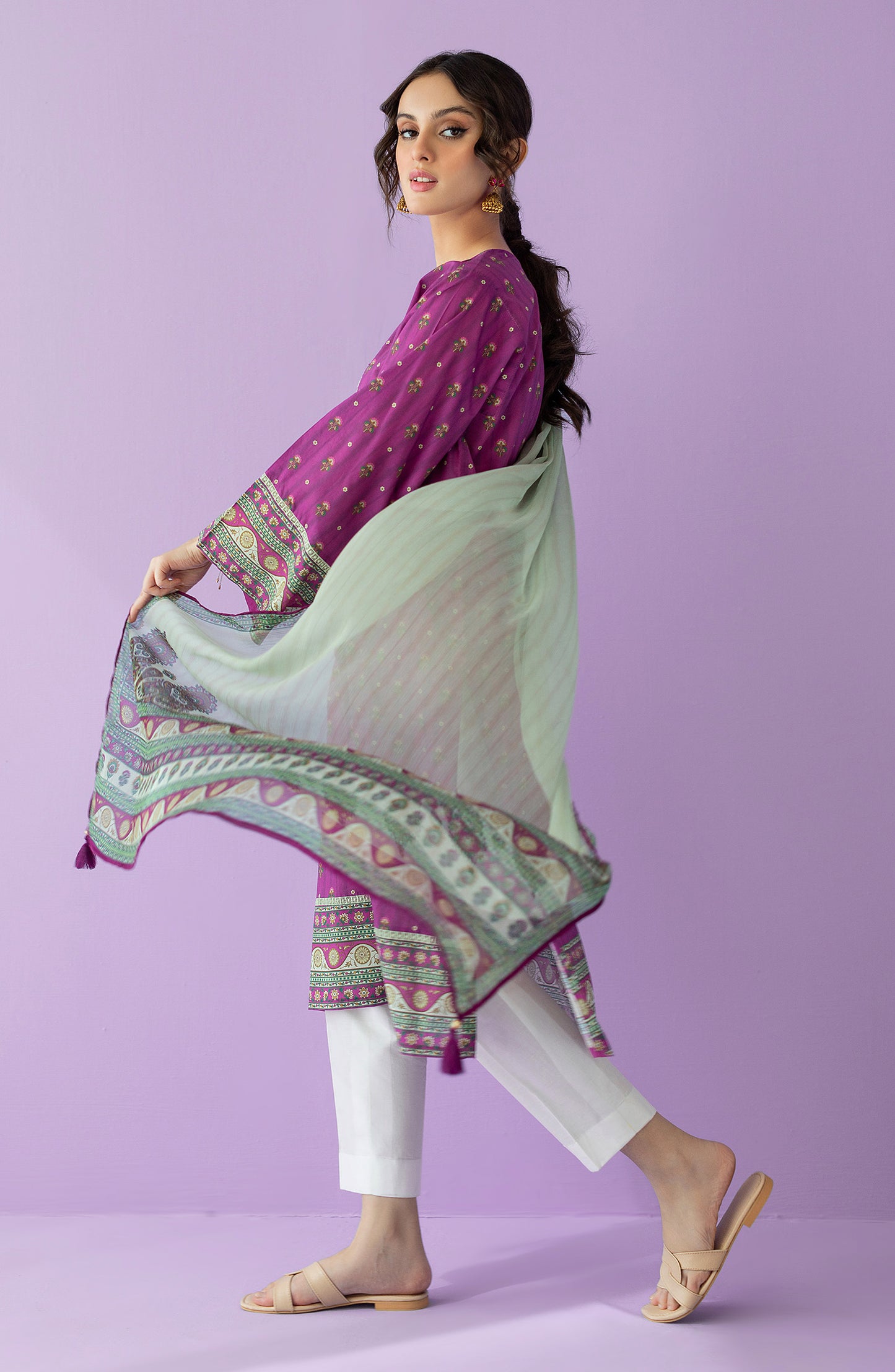 NRDS-23-003/S MAGENTA LAWN  READY TO WEAR SHIRT DUPATTA
