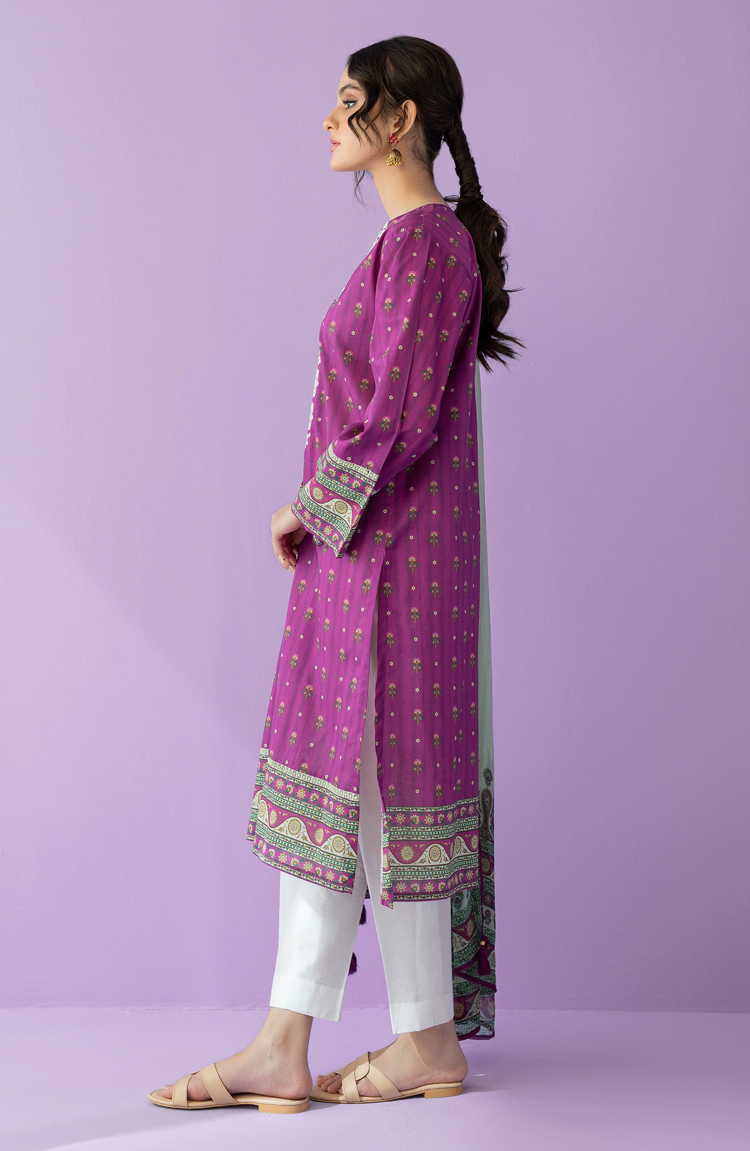 NRDS-23-003/S MAGENTA LAWN  READY TO WEAR SHIRT DUPATTA