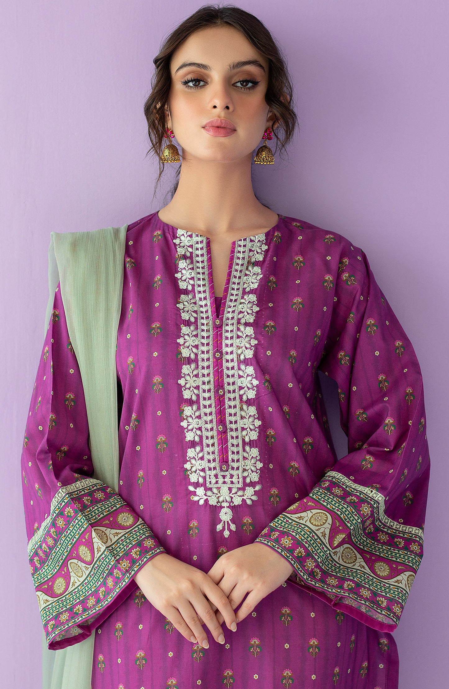 NRDS-23-003/S MAGENTA LAWN  READY TO WEAR SHIRT DUPATTA
