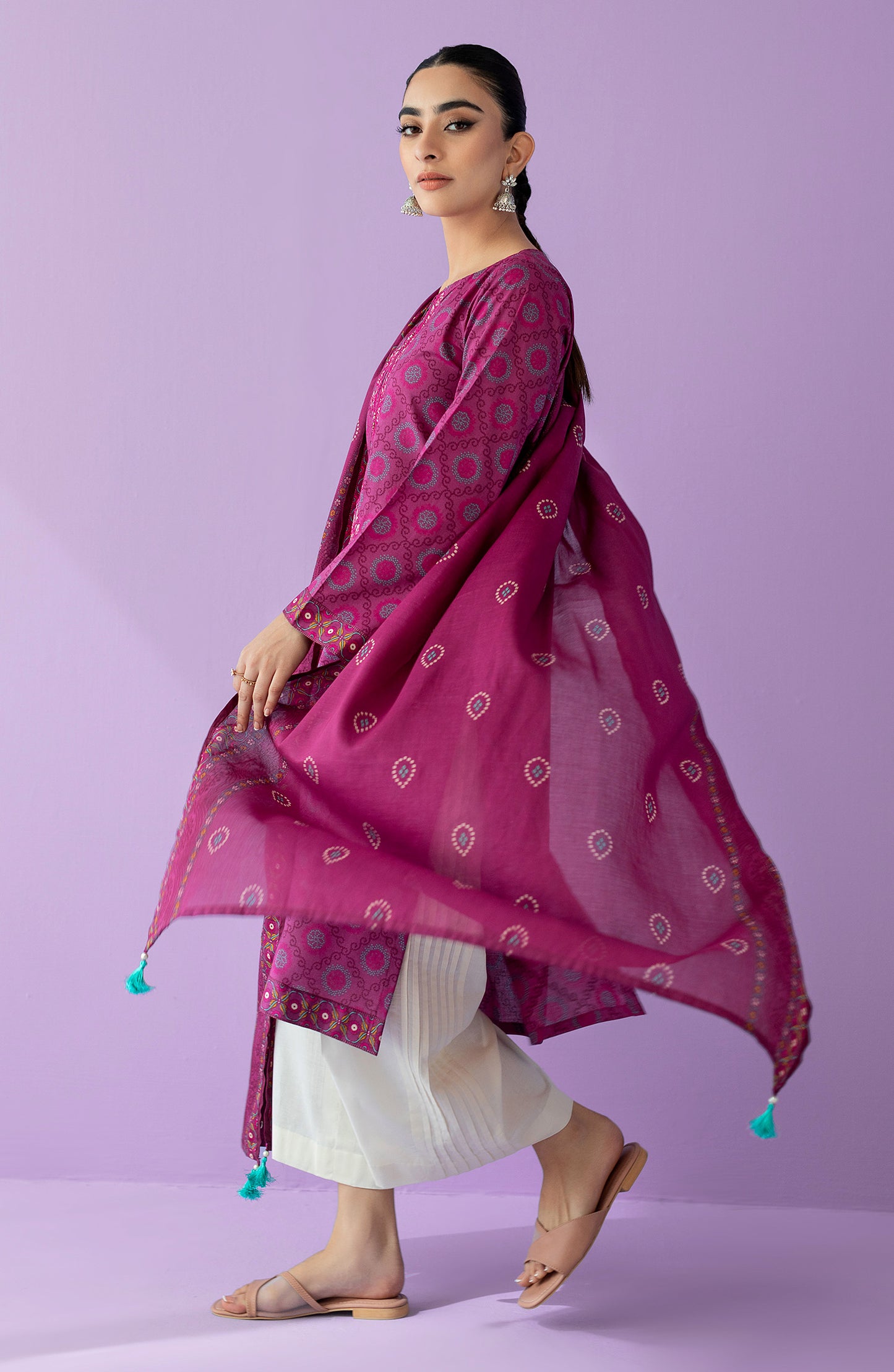 NRDS-23-014/S PINK LAWN  READY TO WEAR SHIRT DUPATTA