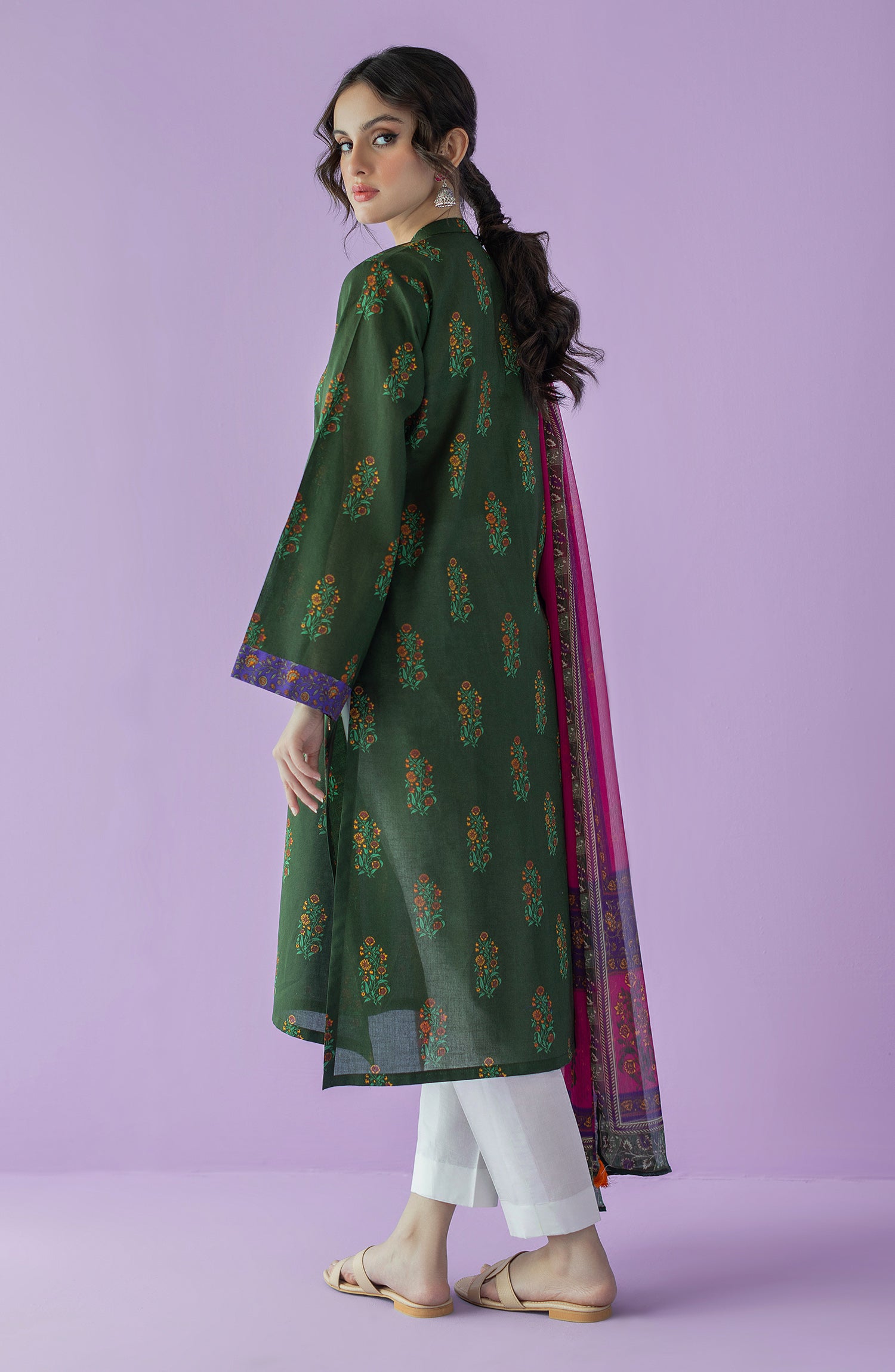 NRDS-23-043/U GREEN LAWN  UNSTITCHED SHIRT DUPATTA