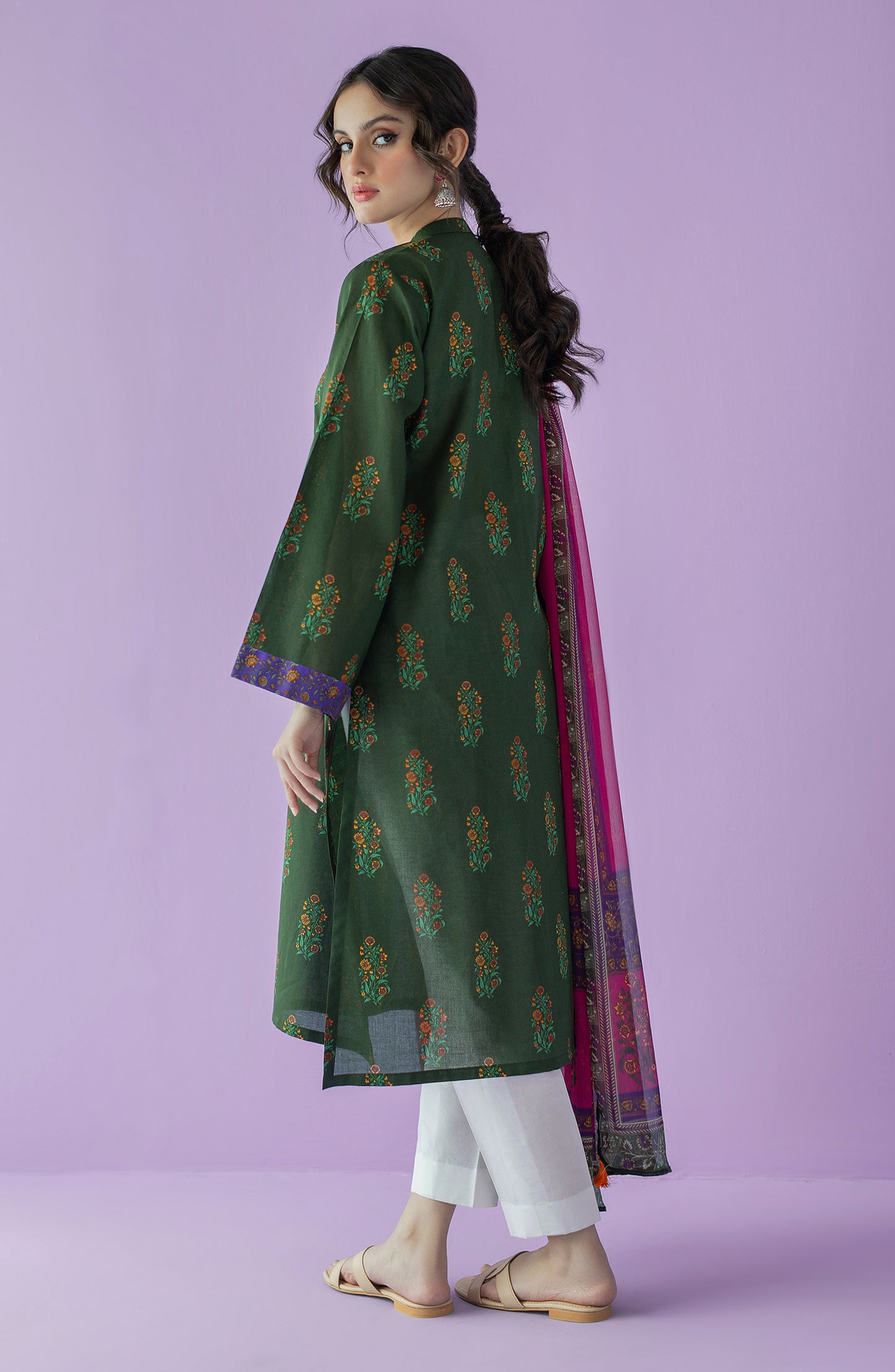 NRDS-23-043/U GREEN LAWN  UNSTITCHED SHIRT DUPATTA