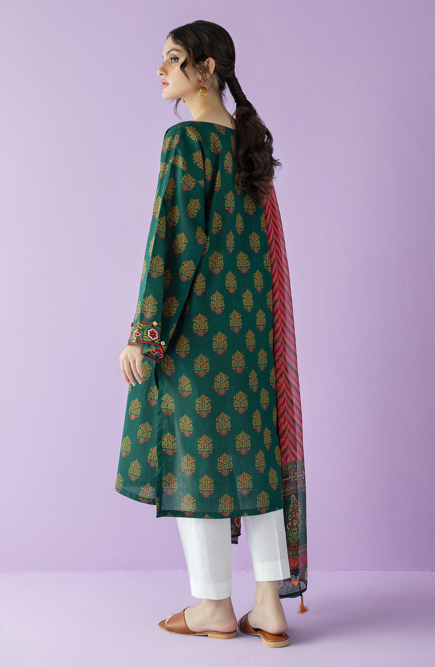 NRDS-23-041/U GREEN LAWN  UNSTITCHED SHIRT DUPATTA