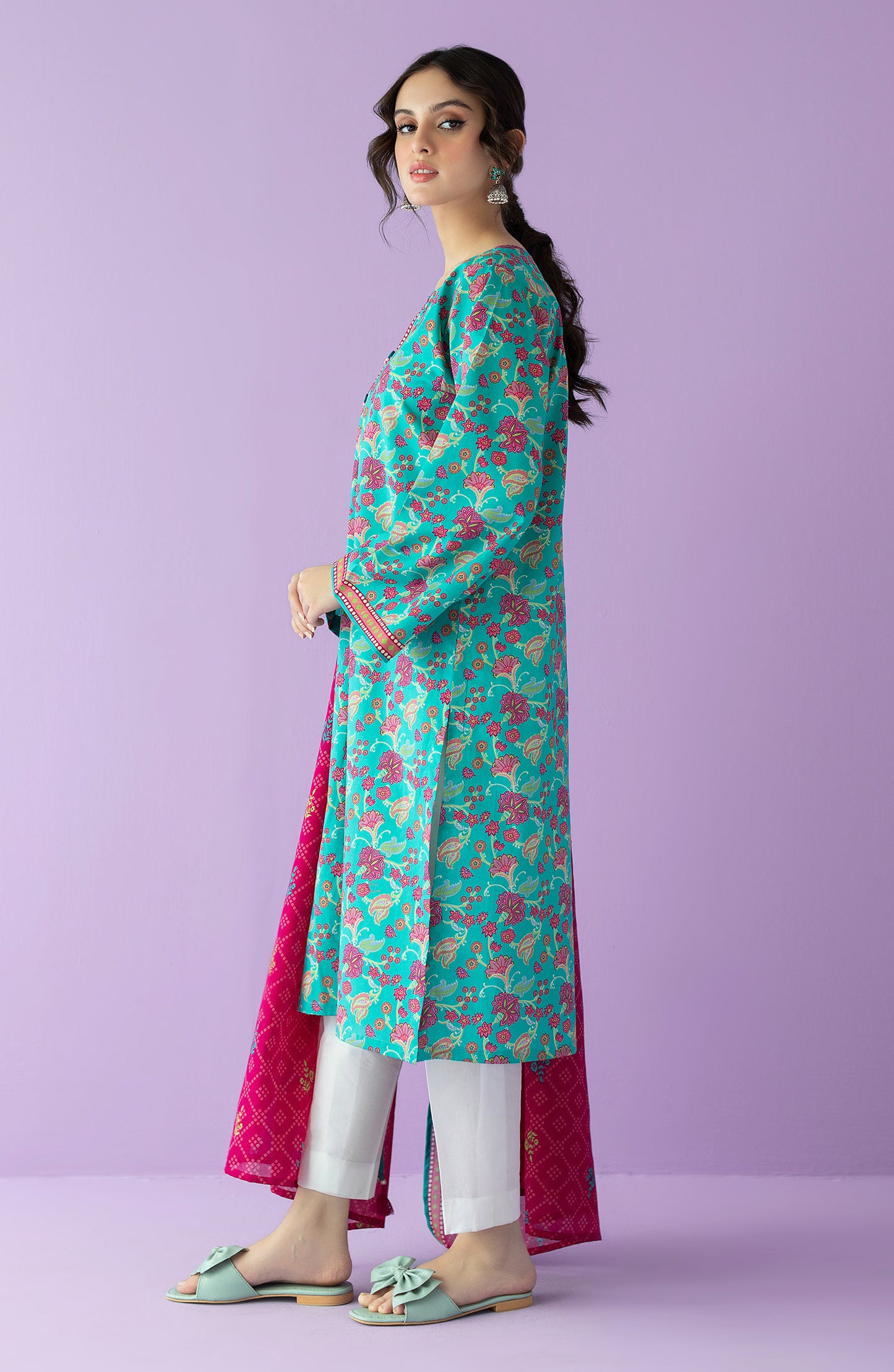 NRDS-23-033/U GREEN LAWN  UNSTITCHED SHIRT DUPATTA