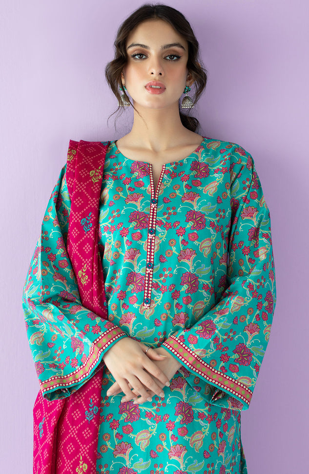 NRDS-23-033/S GREEN LAWN  READY TO WEAR SHIRT DUPATTA