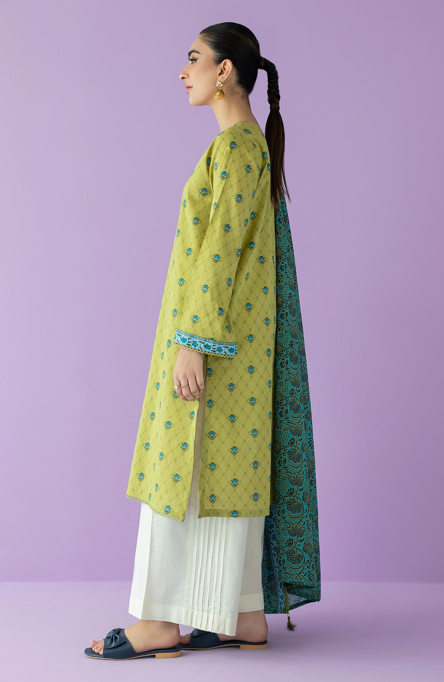 NRDS-23-031/S GREEN LAWN  READY TO WEAR SHIRT DUPATTA