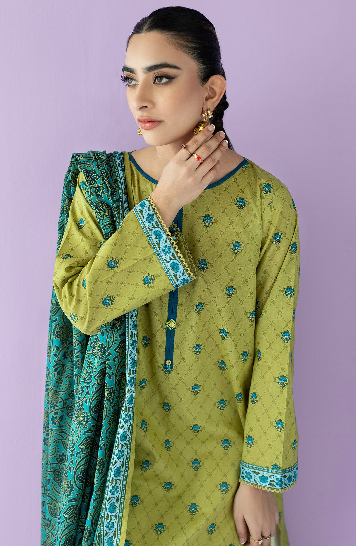 NRDS-23-031/S GREEN LAWN  READY TO WEAR SHIRT DUPATTA