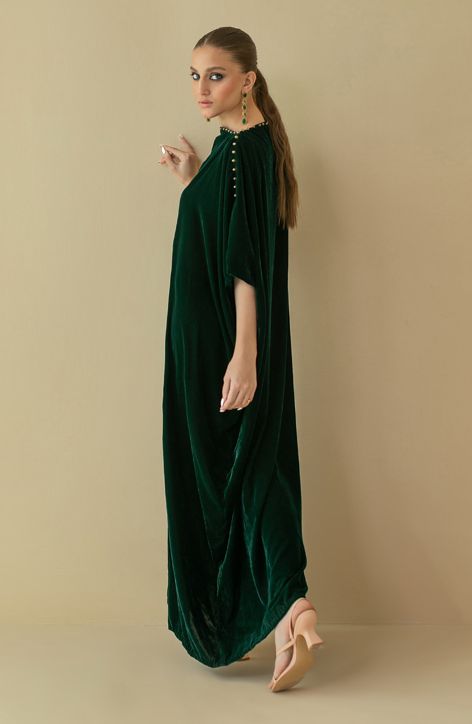 NF-S-22-001 GREEN VELVET SCSHIRT READY TO WEAR SHIRT