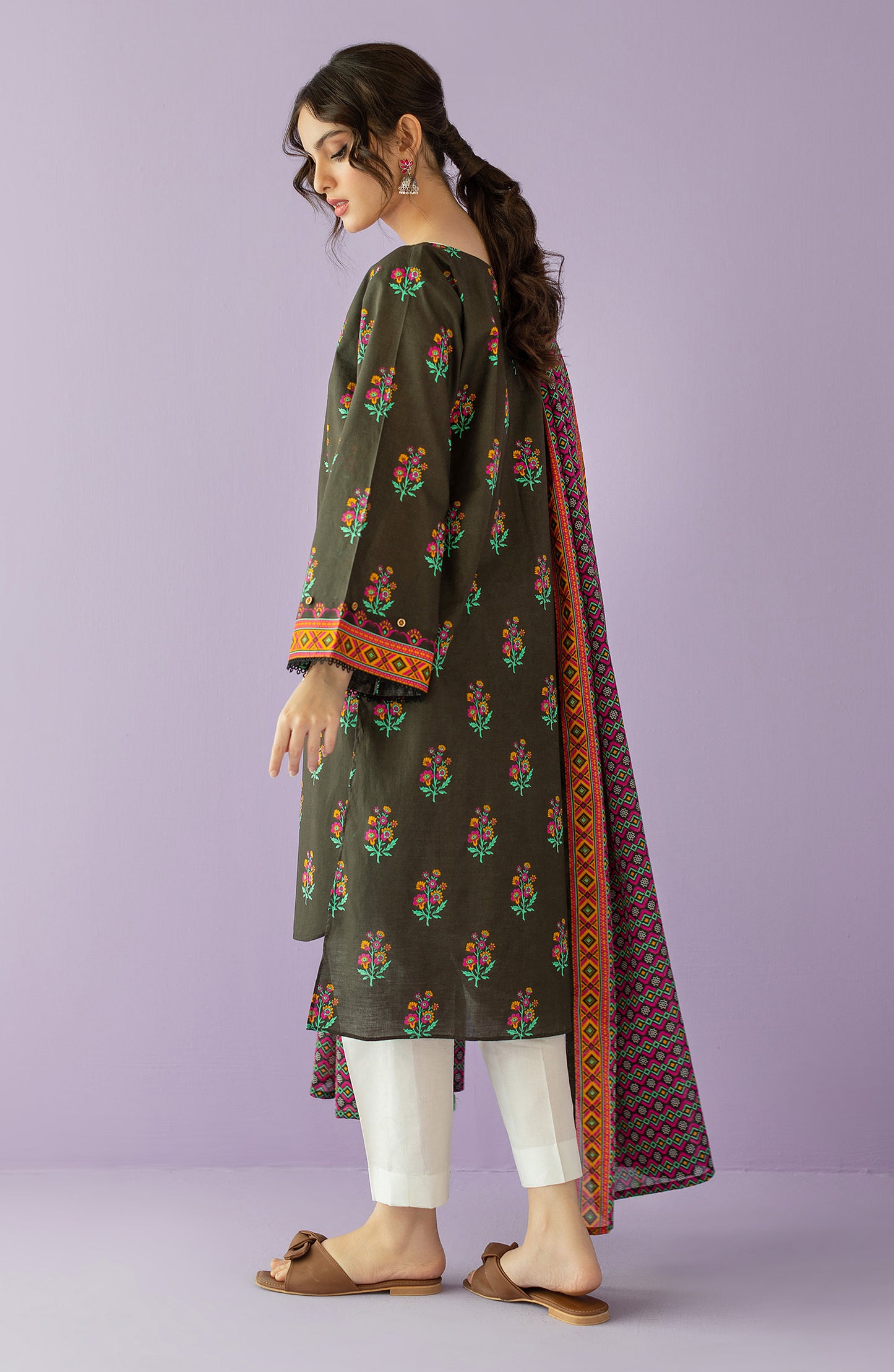 NRDS-23-040/S D.GREY LAWN  READY TO WEAR SHIRT DUPATTA