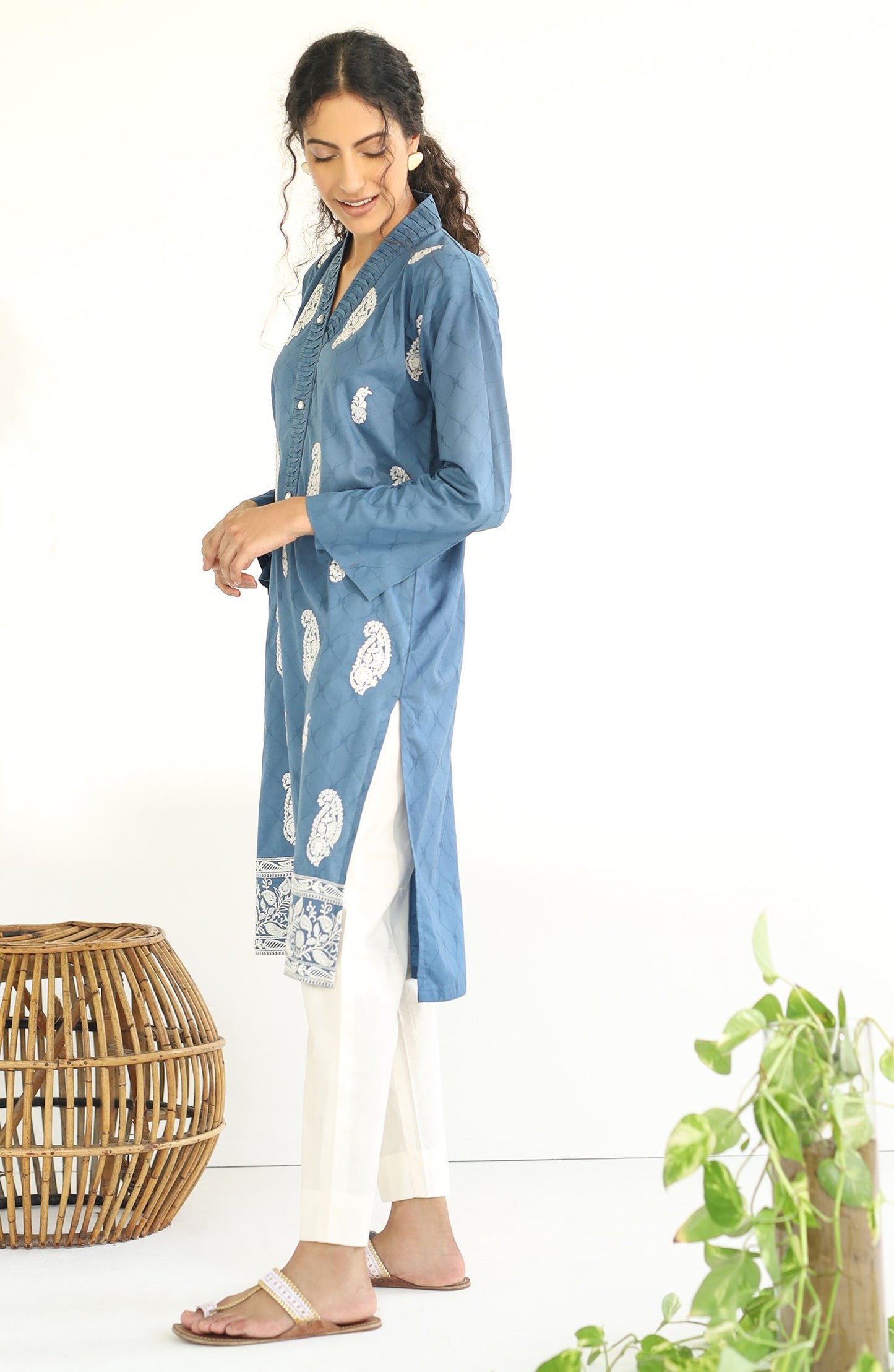 Stitched 1 Piece Embroidered Jacquard Shirt (nrds-148)