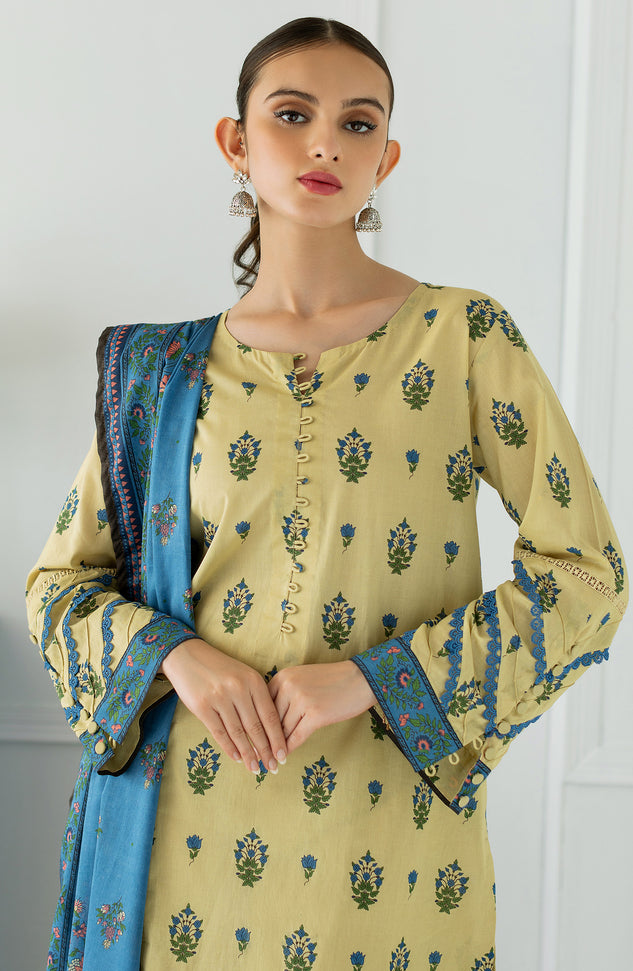 OTL-23-041/S BEIGE LAWN  READY TO WEAR SHIRT DUPATTA PANTS