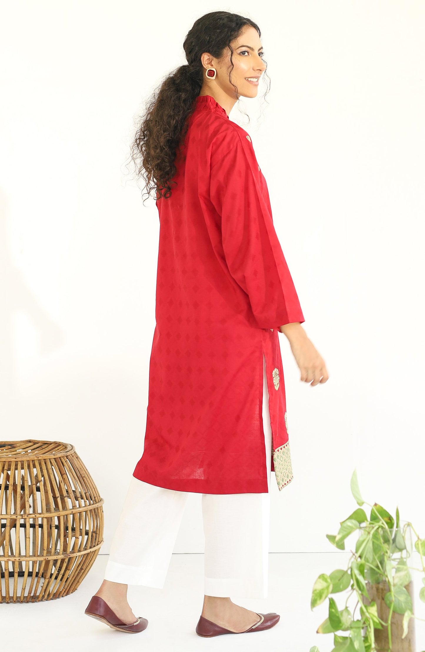 Stitched 1 Piece Embroidered Jacquard Shirt (nrds-150)