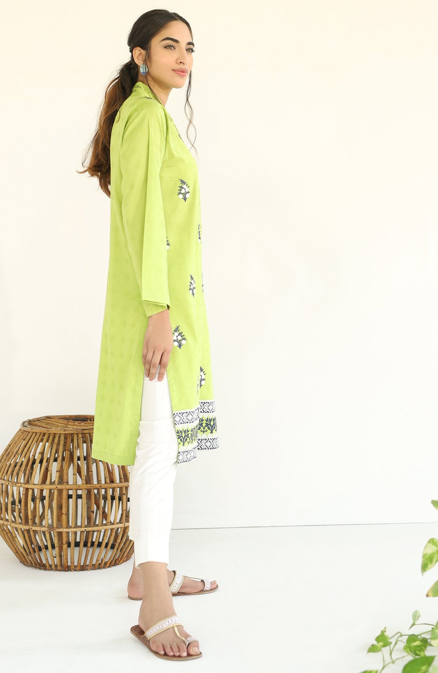 Stitched 1 Piece Embroidered Jacquard Shirt (nrds-152)