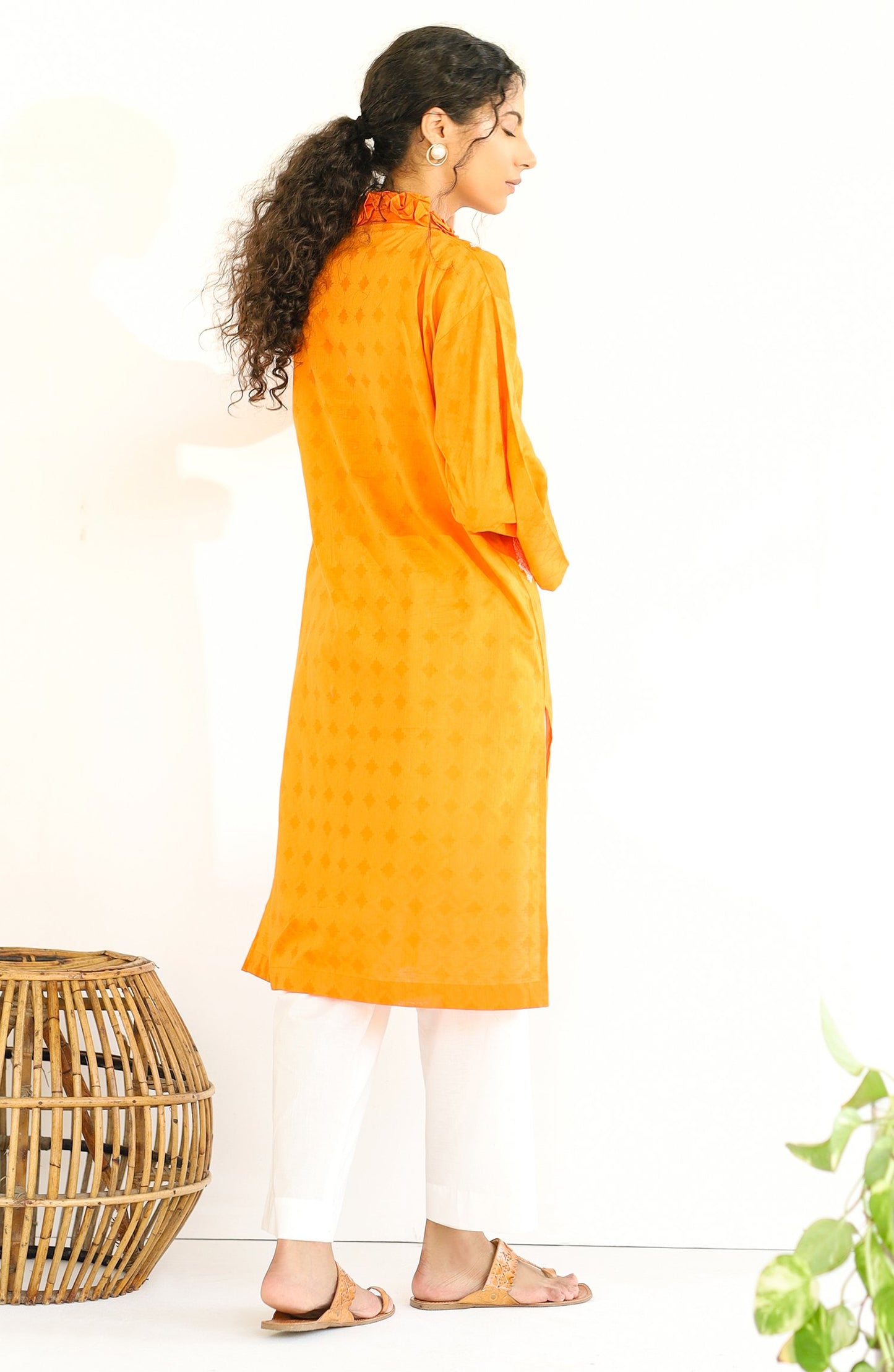 Stitched 1 Piece Embroidered Jacquard Shirt
