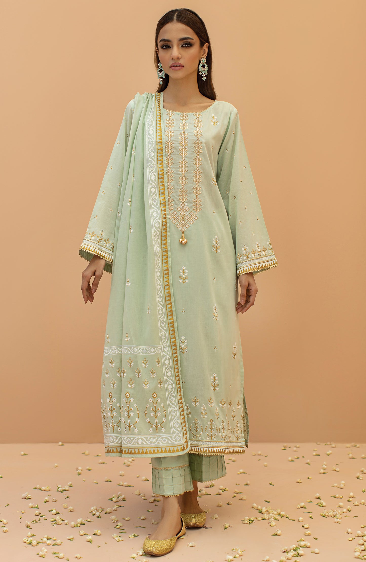 OTL-22-077/S GREEN LAWN  READY TO WEAR SHIRT DUPATTA PANTS