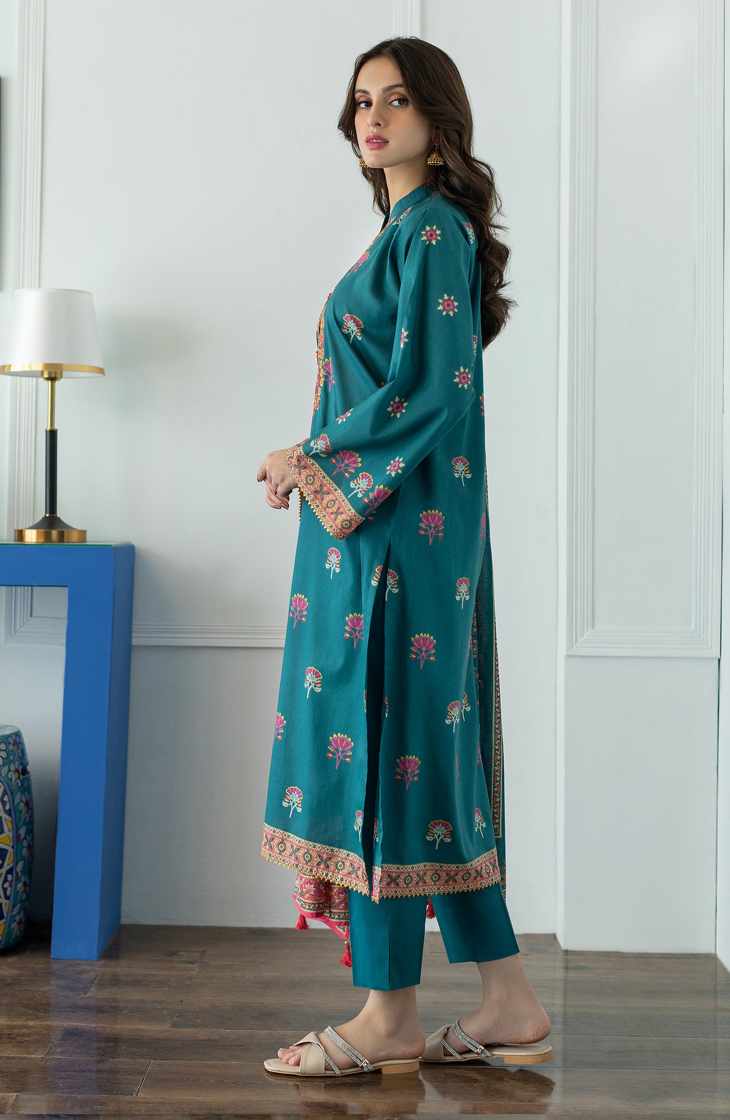 OTL-23-027/S TEAL LAWN  READY TO WEAR SHIRT DUPATTA PANTS