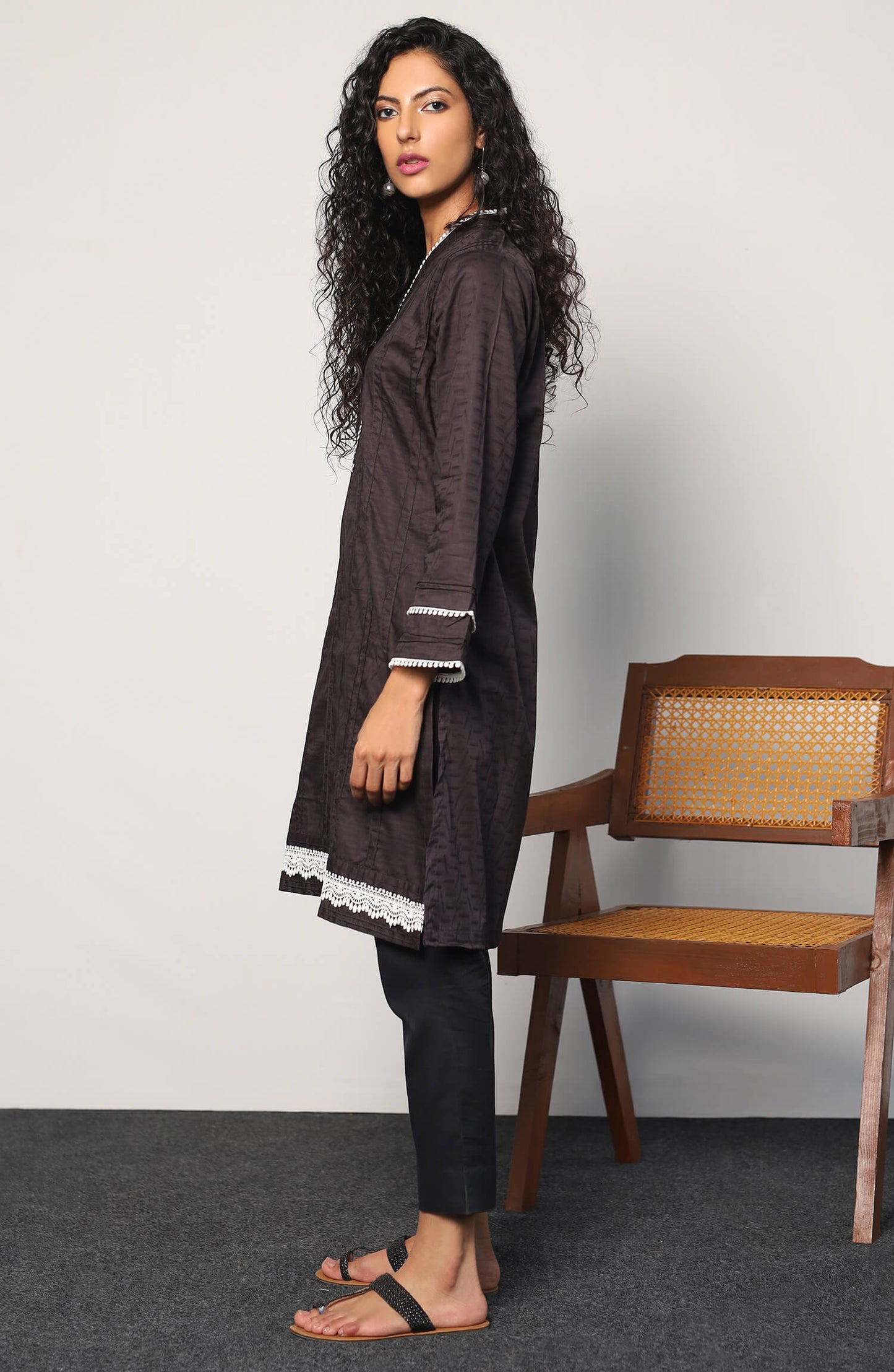 Stitched 1 Piece Dyed Jacquard Shirt