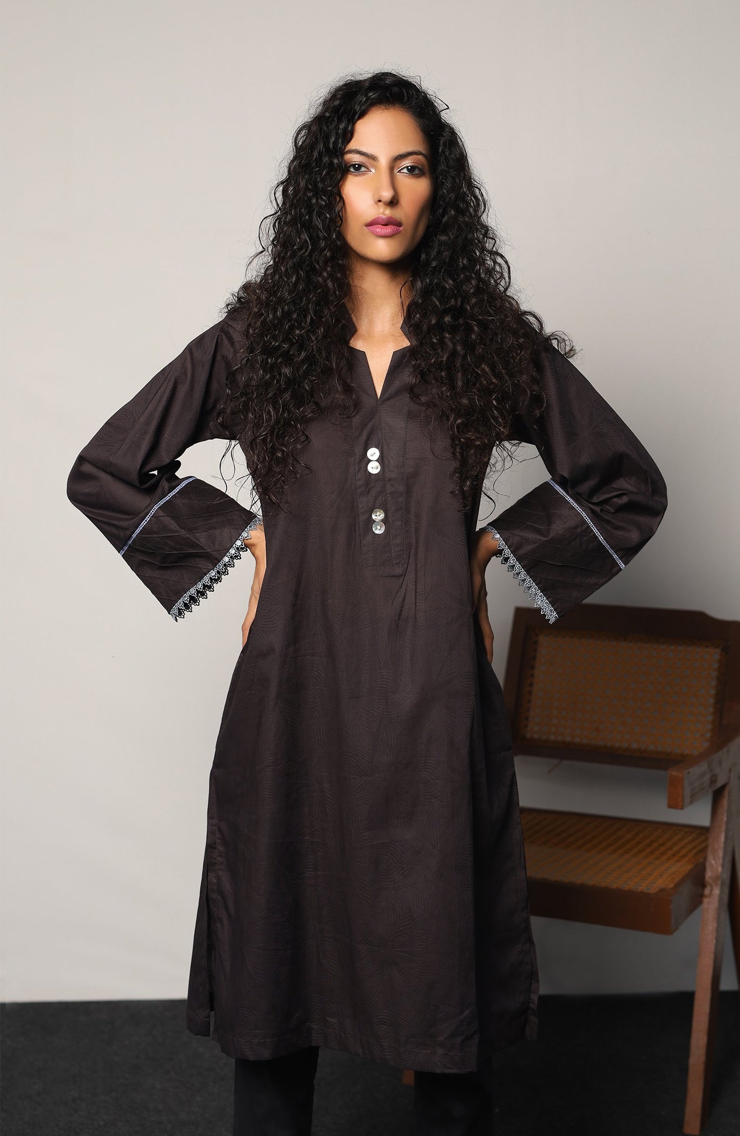 Stitched 1 Piece Jacquard Shirt