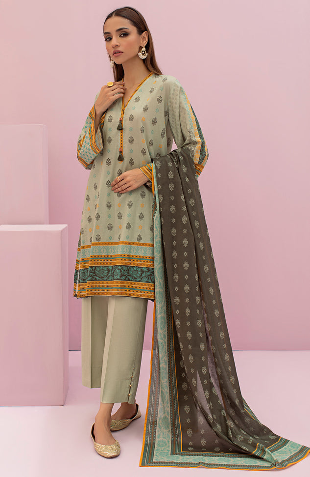 OTL-22-094/U GREEN LAWN  UNSTITCHED SHIRT DUPATTA PANTS