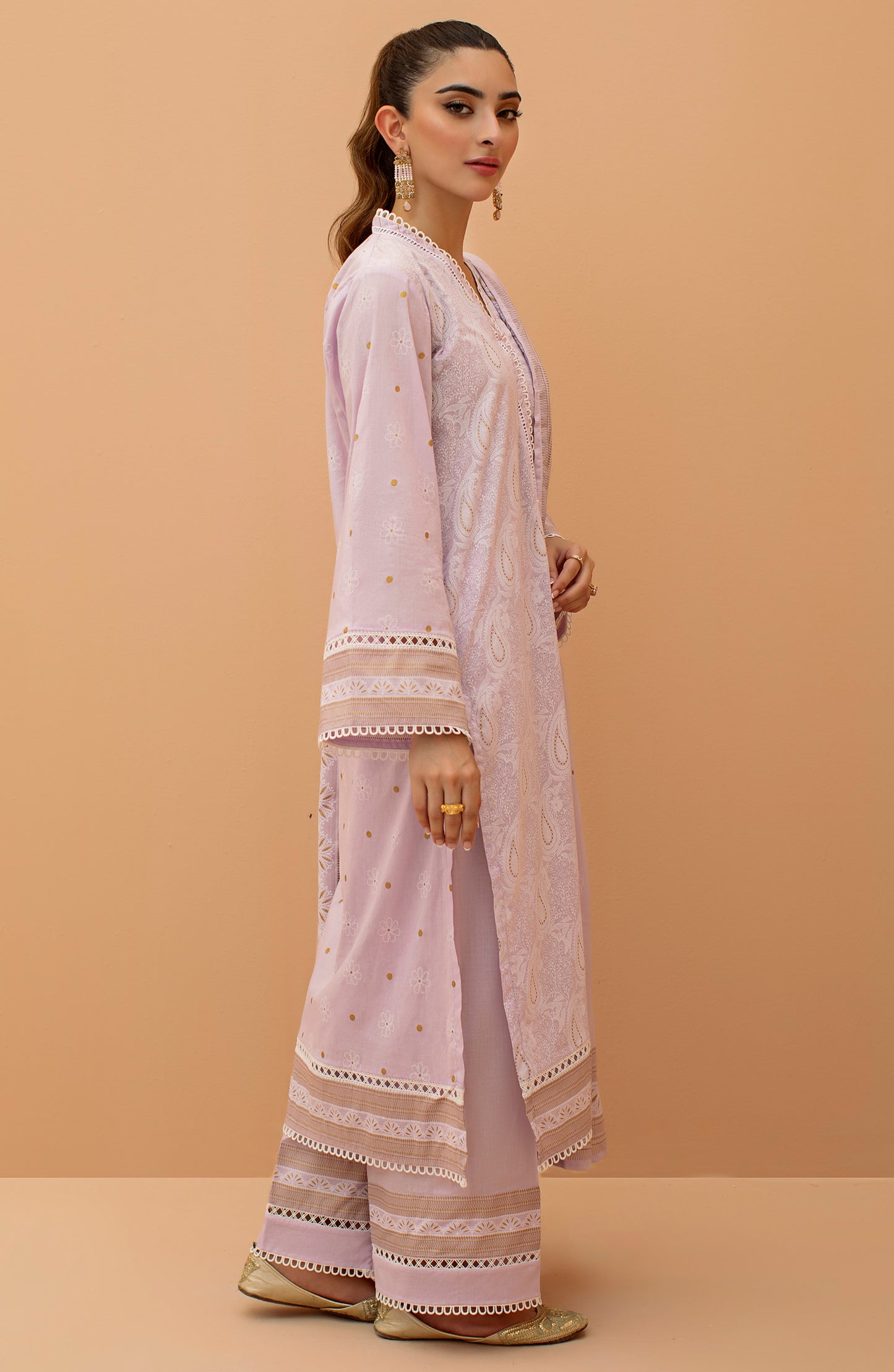 OTL-22-074/U LILAC LAWN  UNSTITCHED SHIRT DUPATTA PANTS