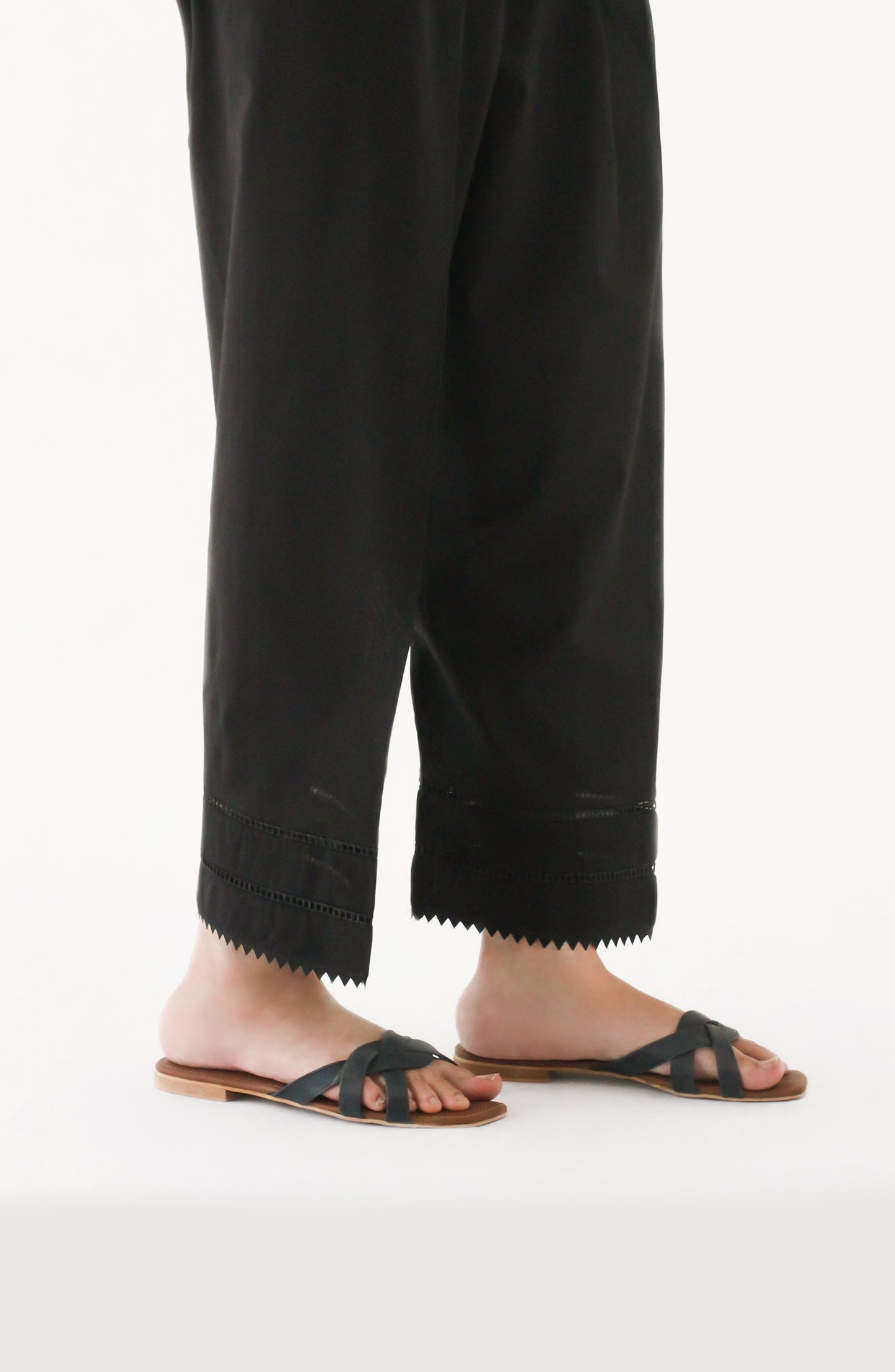 NRP-125/S BLACK CAMBRIC SCSHALWAR STITCHED BOTTOMS SHALWAR