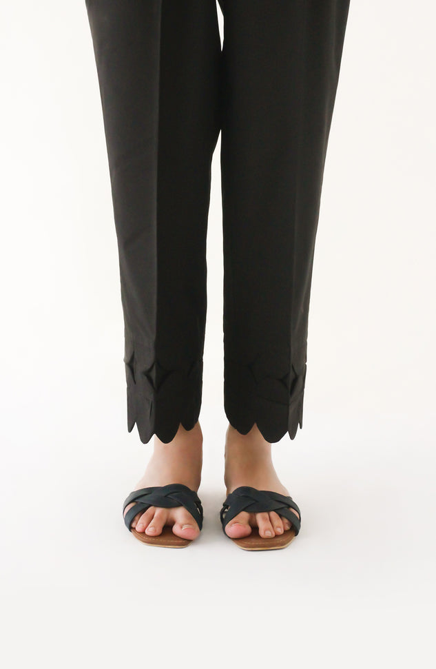 NRP-119/S BLACK CAMBRIC SCPANTS STITCHED BOTTOMS PANTS