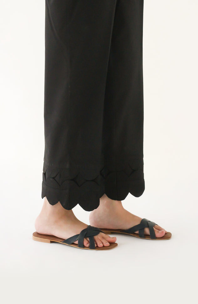 NRP-119/S BLACK CAMBRIC SCPANTS STITCHED BOTTOMS PANTS
