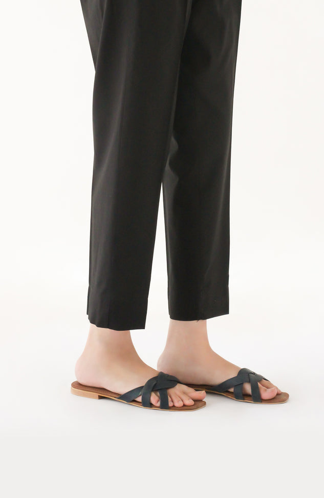 NRP-122/S BLACK CAMBRIC SCPANTS STITCHED BOTTOMS PANTS