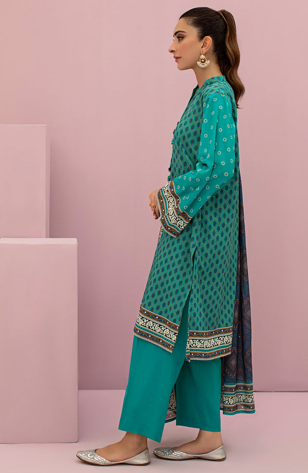 OTL-22-116/U GREEN LAWN  UNSTITCHED SHIRT DUPATTA PANTS