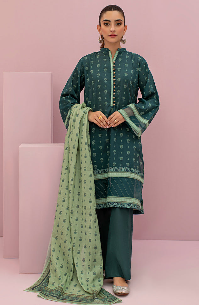 OTL-22-093/U GREEN LAWN  UNSTITCHED SHIRT DUPATTA PANTS