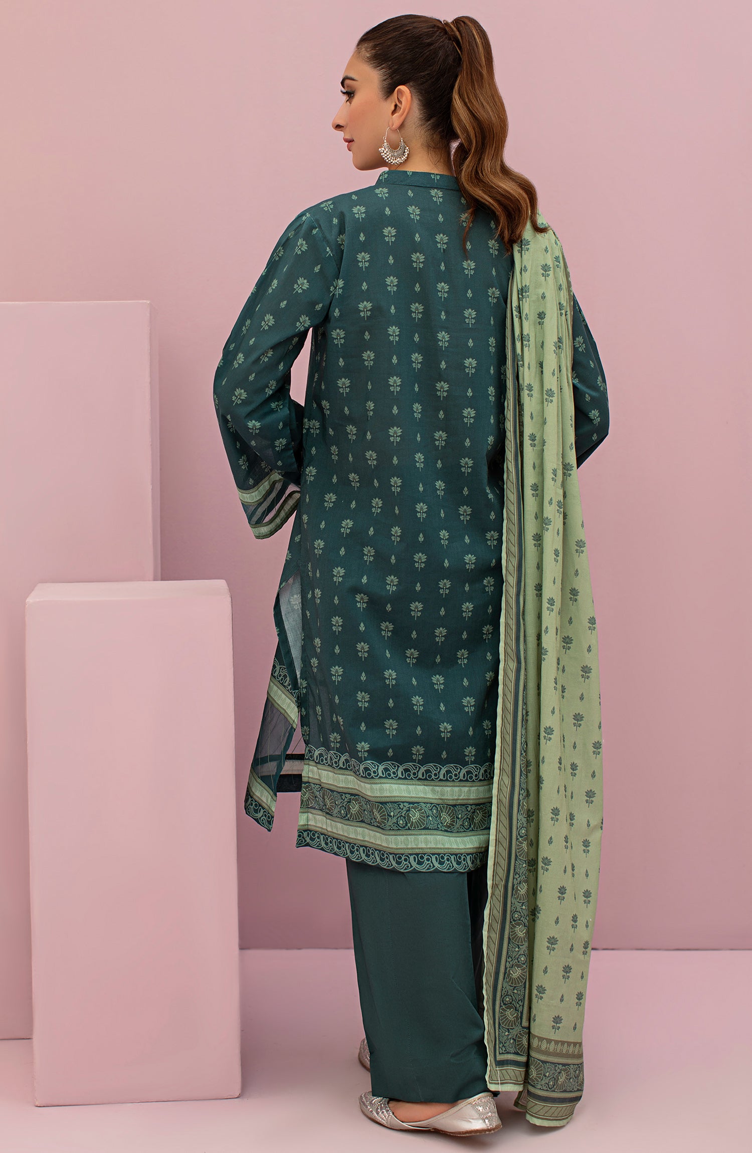 OTL-22-093/U GREEN LAWN  UNSTITCHED SHIRT DUPATTA PANTS