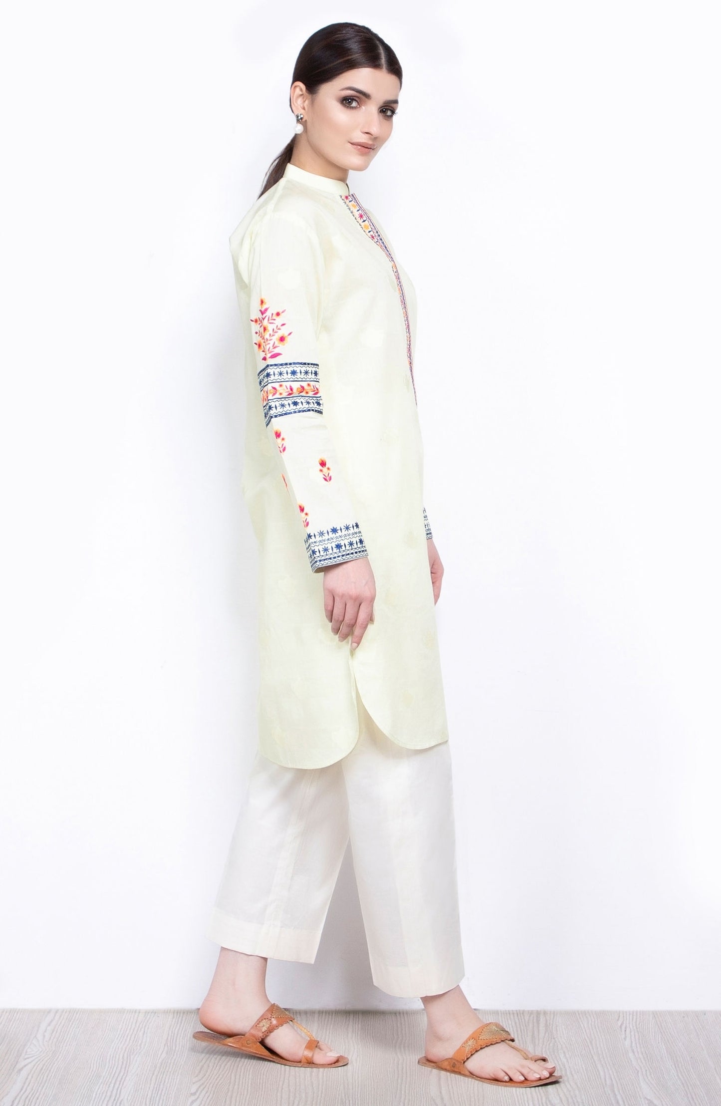 Unstitched 1 Piece Embroidered Jacquard Shirt